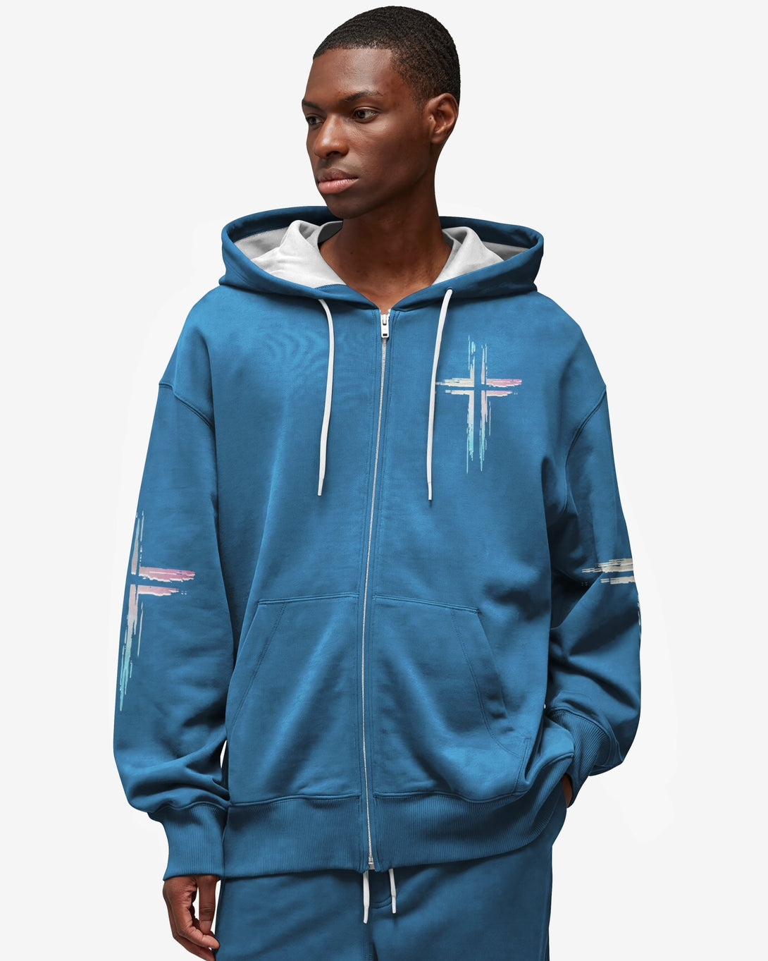 Unchanging In A Changing World All Over Print Zip Hoodie - Christ Color