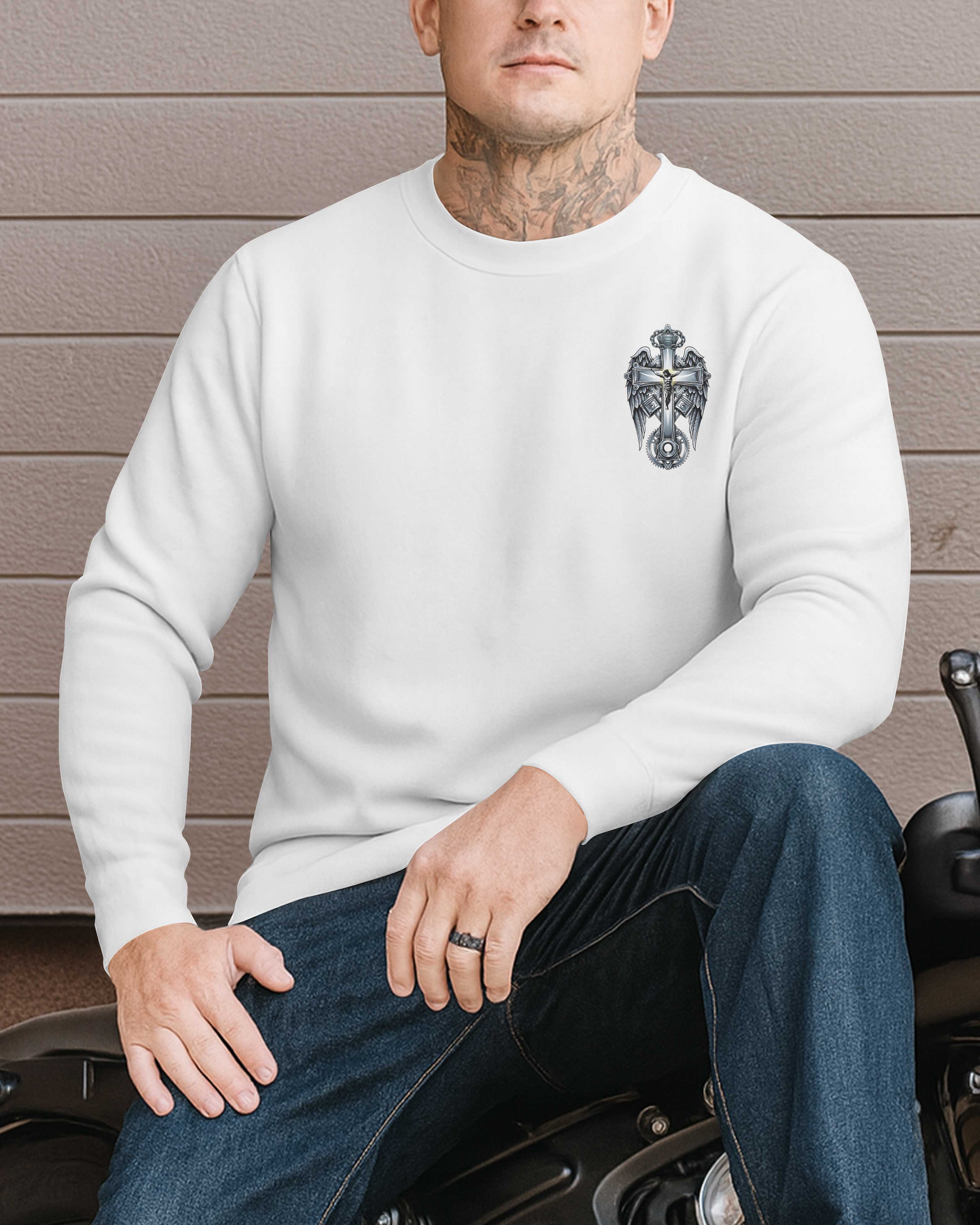 I Am A Simple Man I Like Motorcycles And Believe In Jesus Sweater