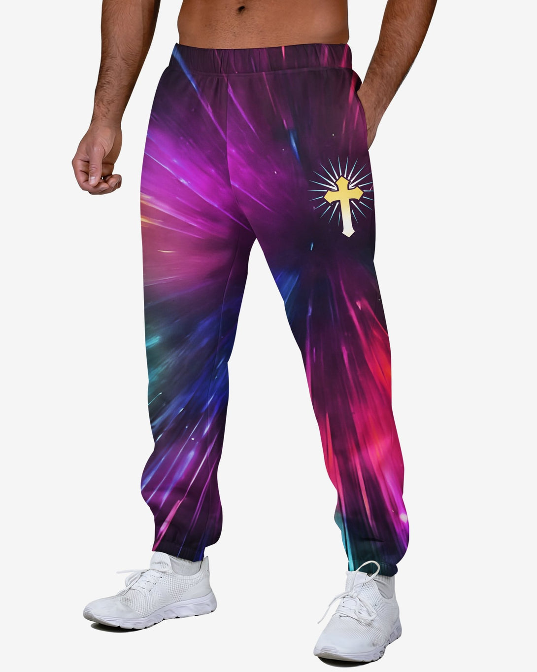 For God So Loved The World All Over Print Jogger Pants - Christ Color