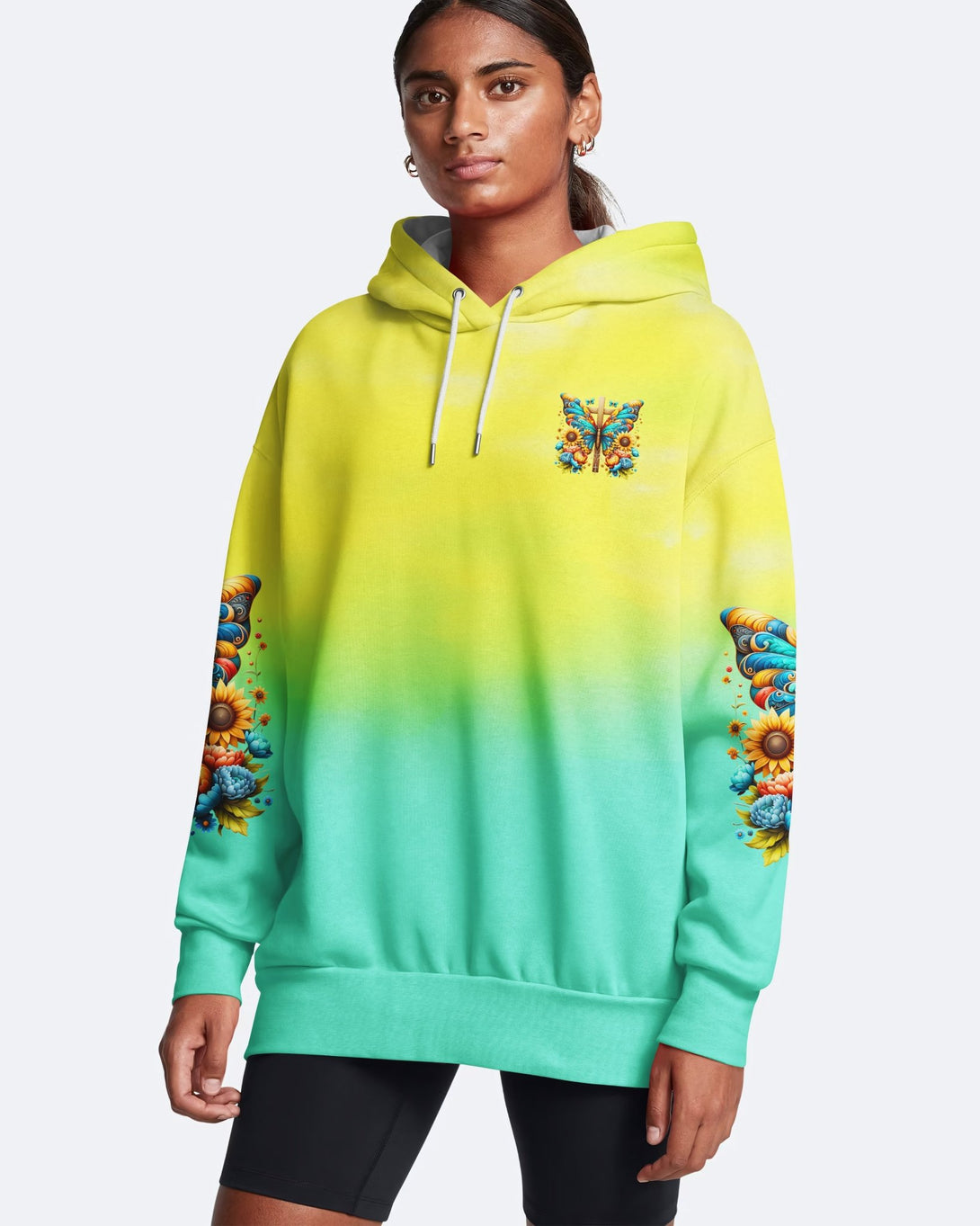 Faith Hope Love All Over Print Hoodie - Christ Color