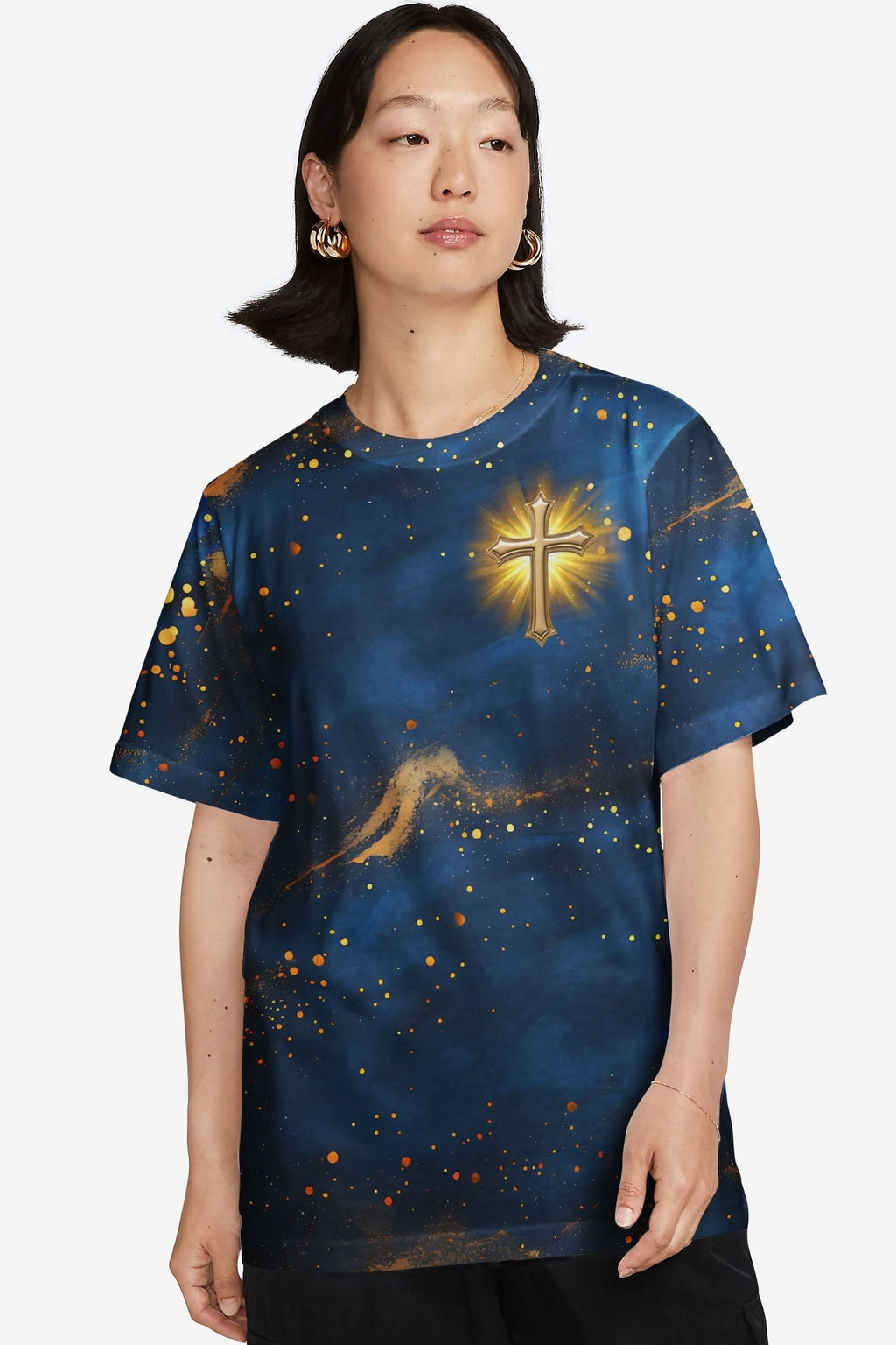 Faith Hope Love & Salvation All Over Print T-shirt - Christ Color