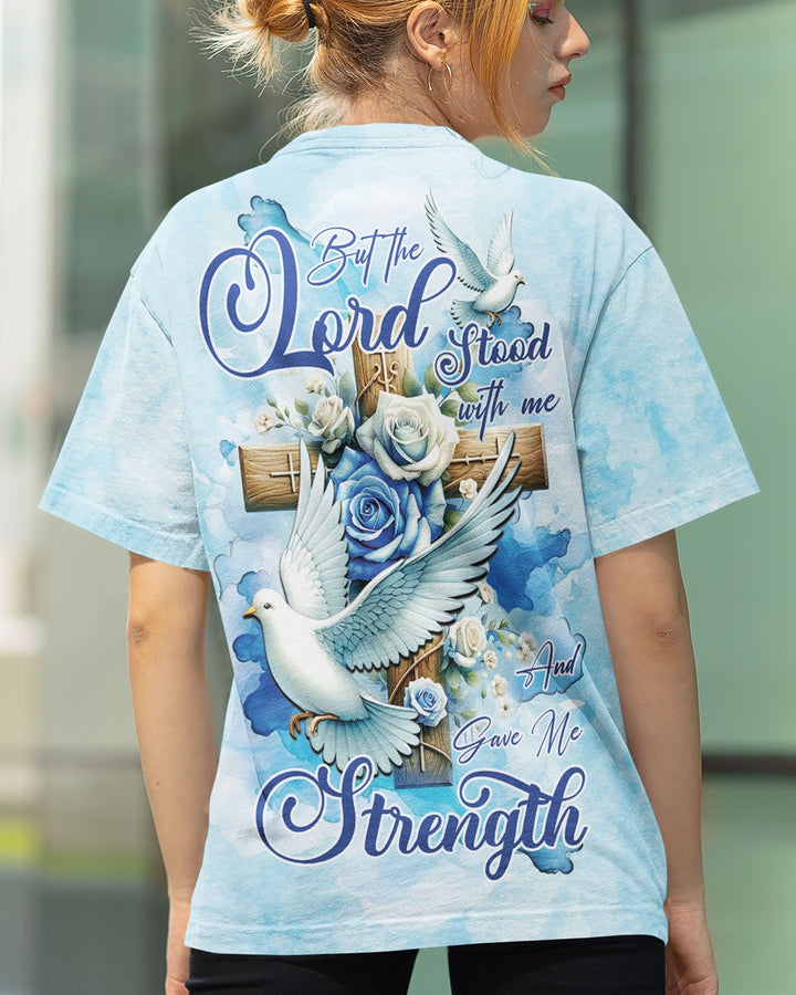 Lord Stood With Me And Gave Me Strength All Over Print T-shirt - Christ Color