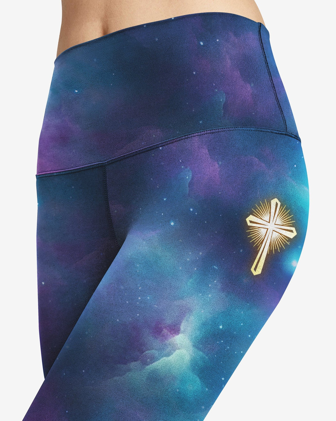 For We Walk By Faith Not By Sight All Over Print Leggings - Christ Color