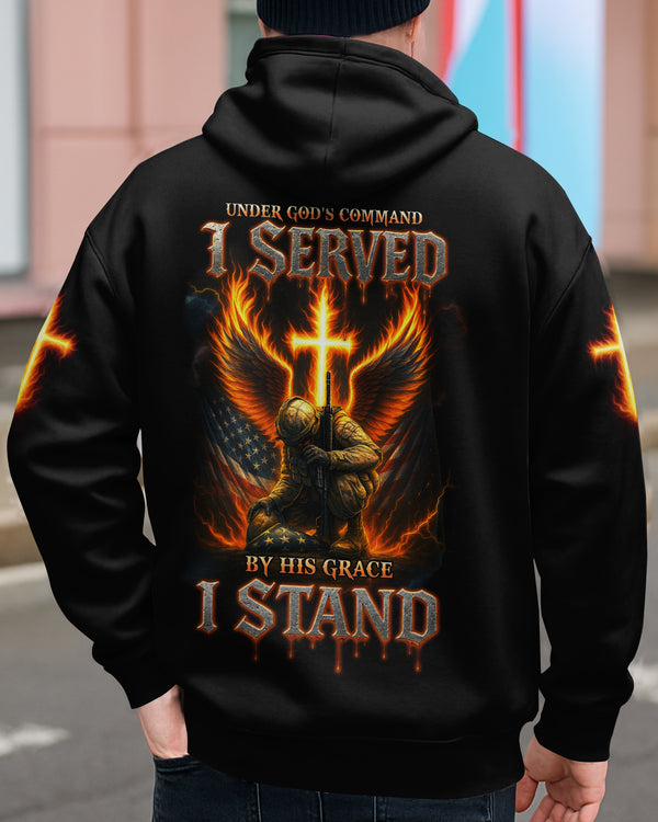 Under God's Command I Served By His Grace I Stand Zip Hoodie