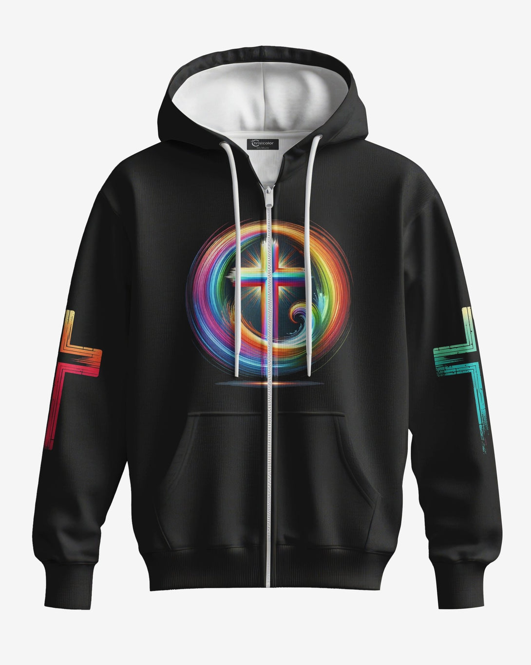 Rooted In Christ Jesus Is Light All Over Print Zip Hoodie - Christ Color