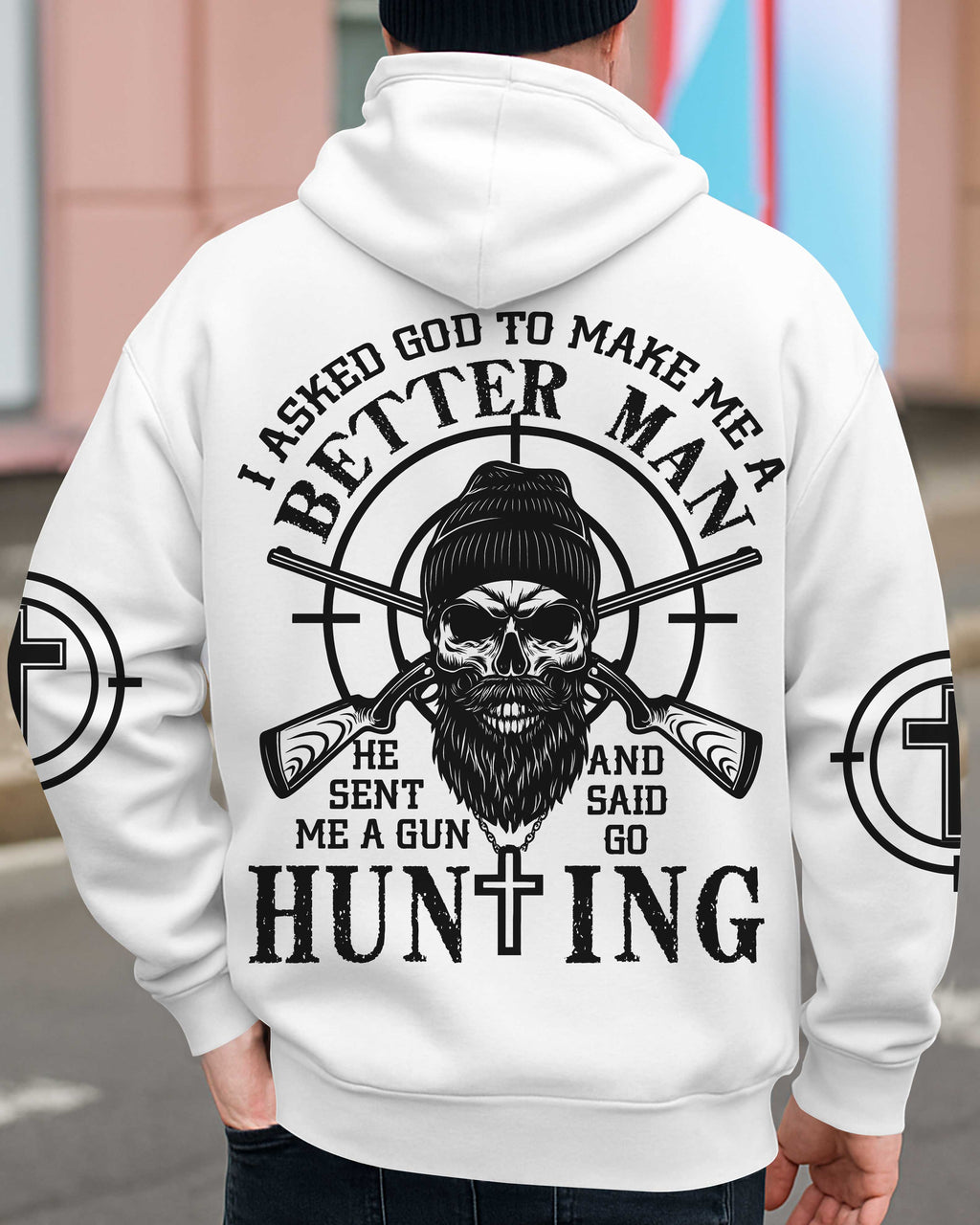 I Asked God To Make Me A Better Man He Sent Me A Gun And Said Go Hunting T-Shirt