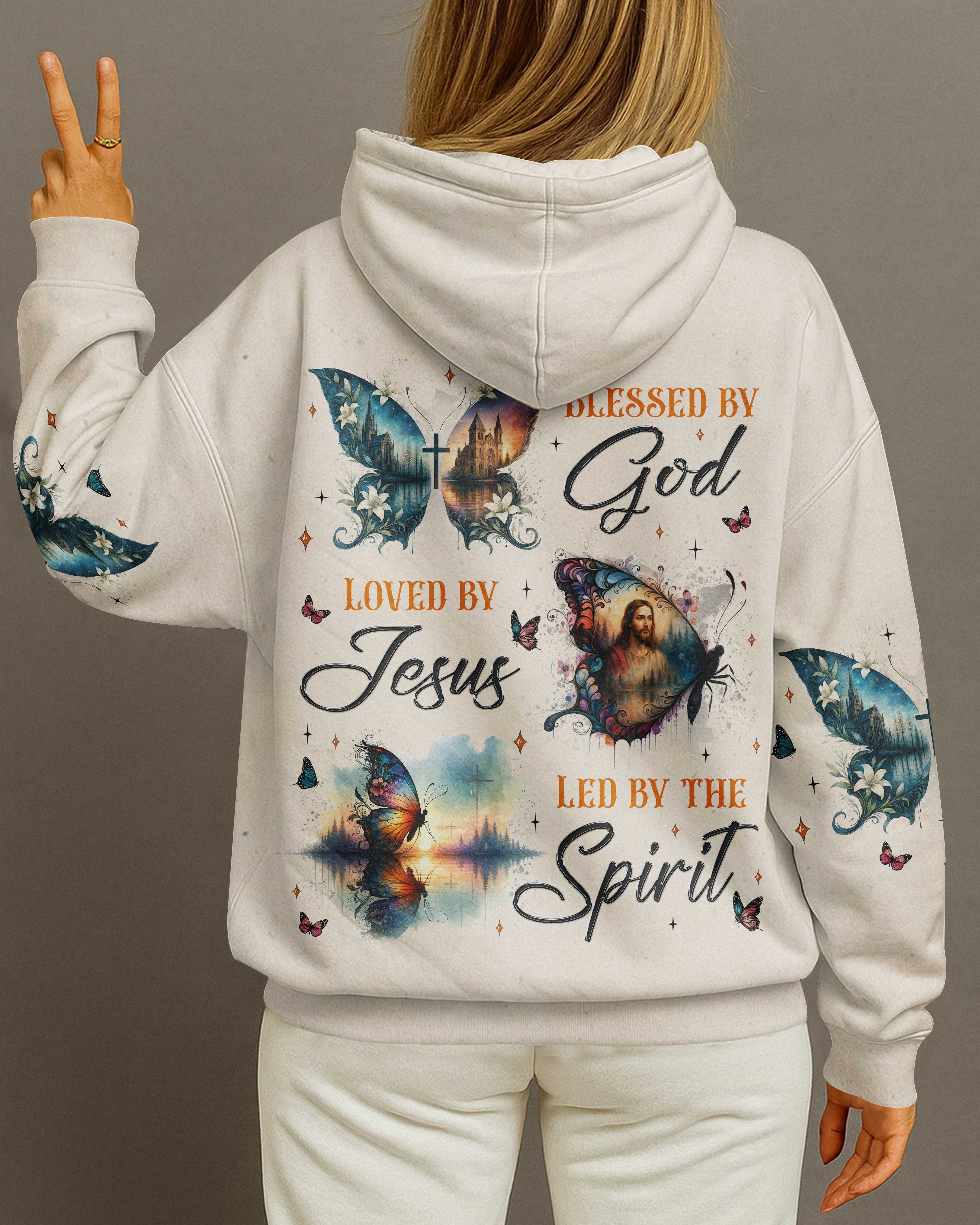 Blessed By God Loved By Jesus Led By The Spirit T-Shirt