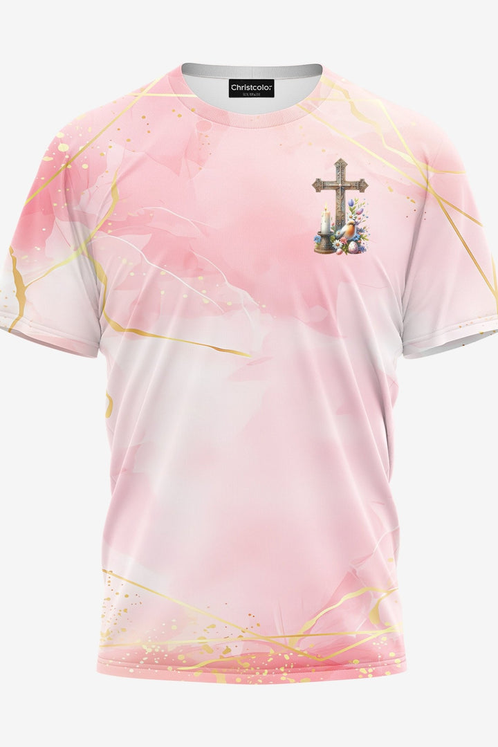 He Is Risen All Over Print T-shirt - Christ Color