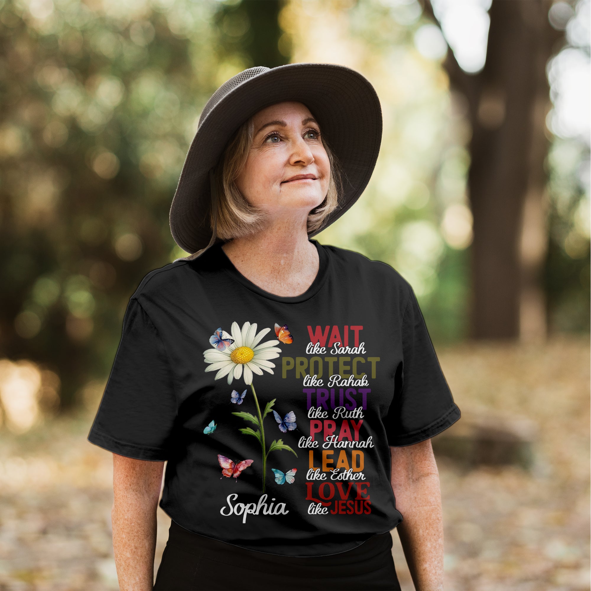 Wait Like Sarah Protect Like Rahab Esther Love Like Jesus T-Shirt