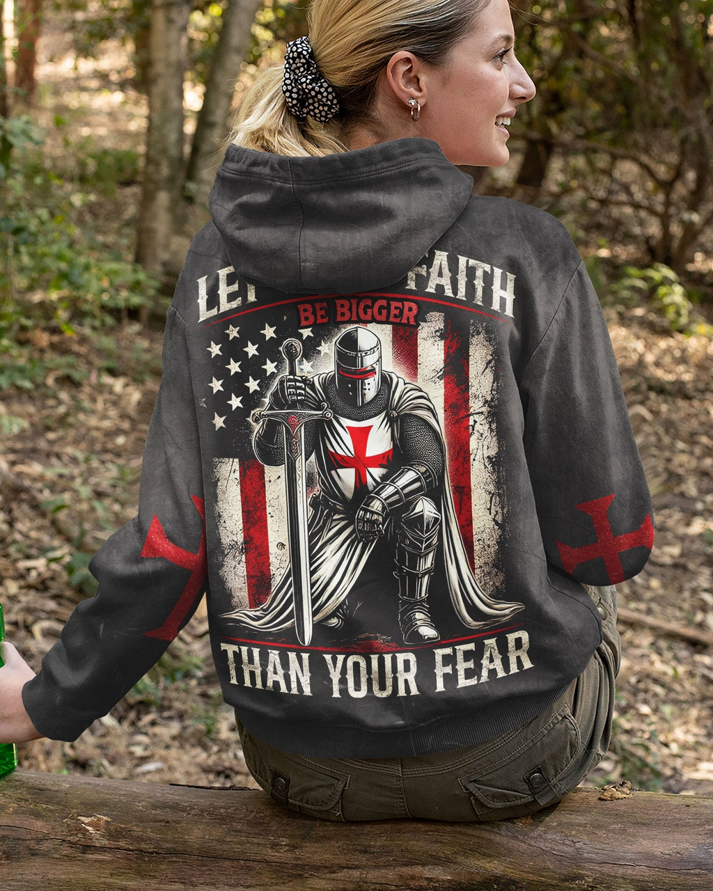 Let Your Faith Be Bigger Than Your Fear All Over Print Zip Hoodie - Christ Color