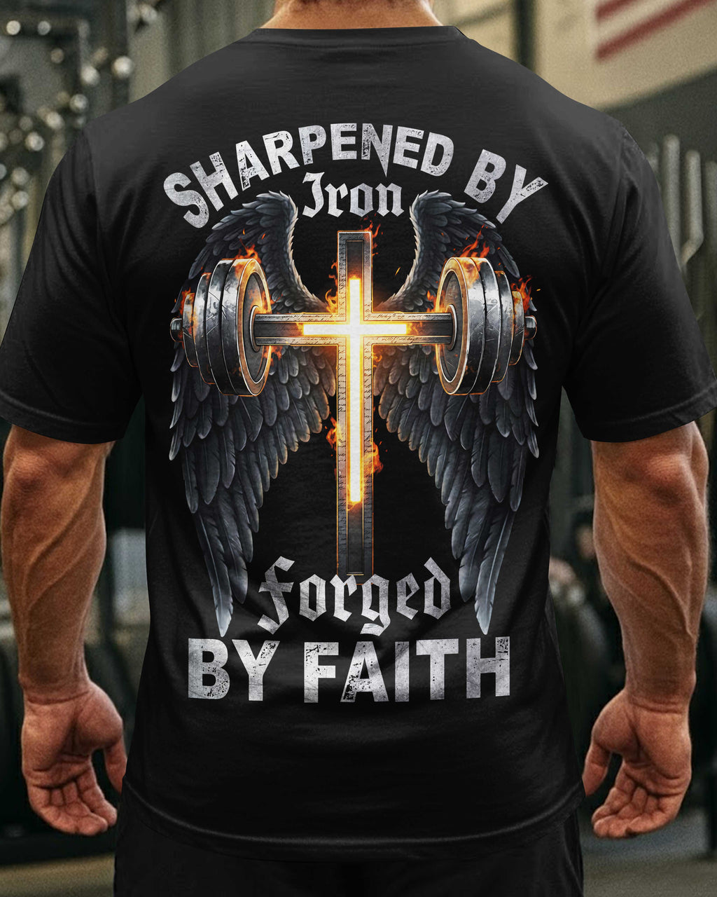 Sharpened By Iron Forged By Faith All Over Print T-Shirt