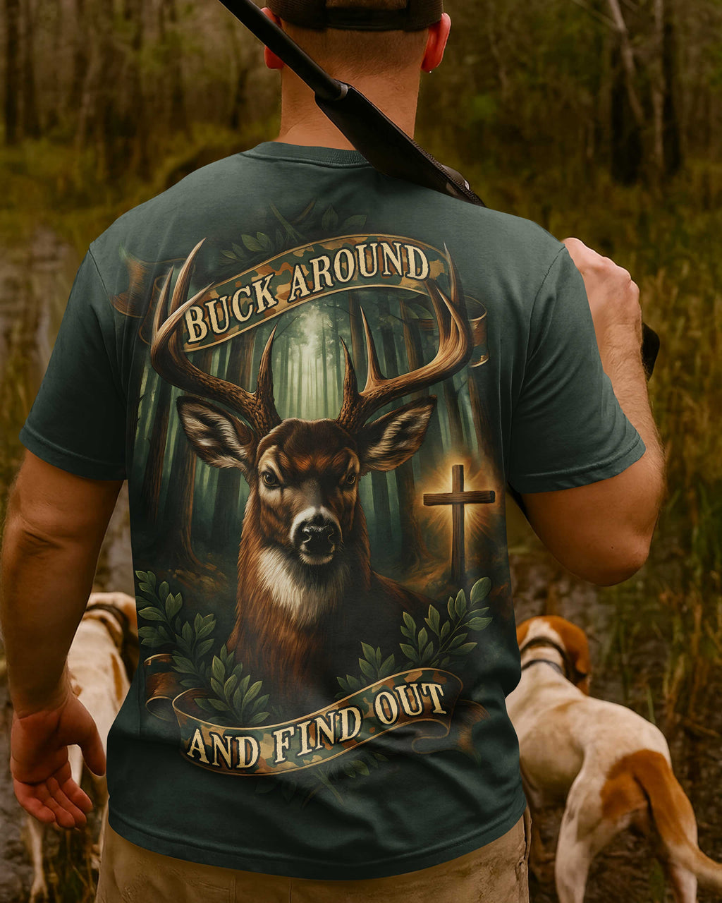 Buck Around And Find Out All Over Print Custom Name T-Shirt