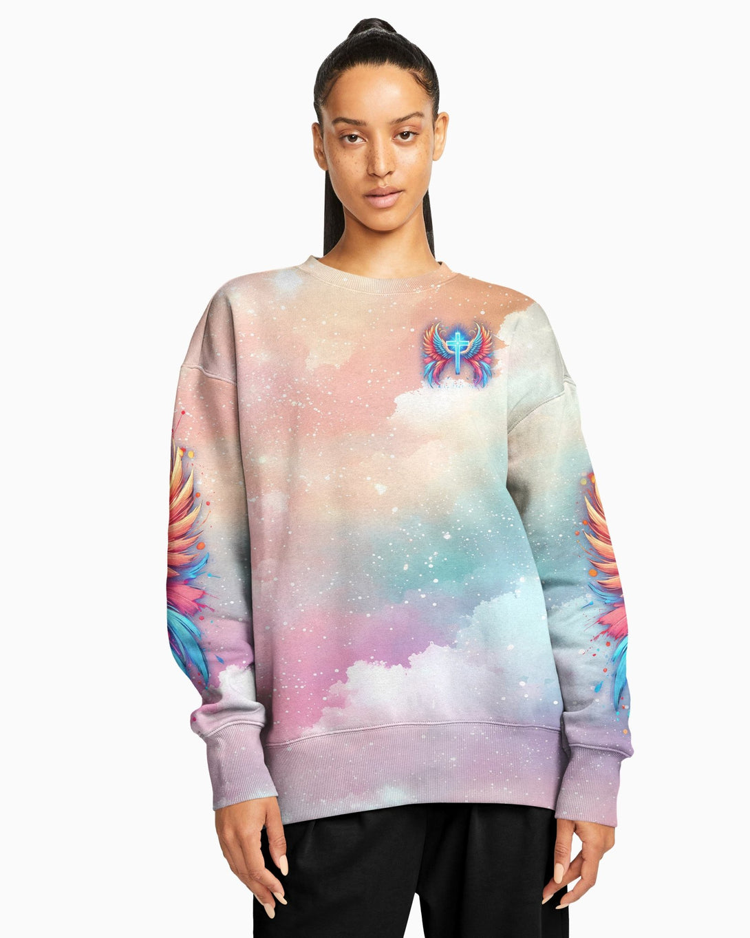 I Can Do All Things Through Christ Who Strengthens Me All Over Print Sweater - Christ Color