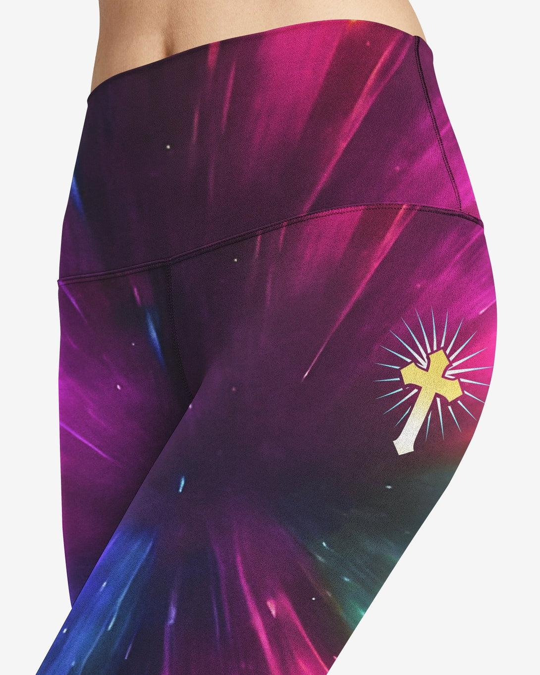 For God So Loved The World All Over Print Leggings - Christ Color
