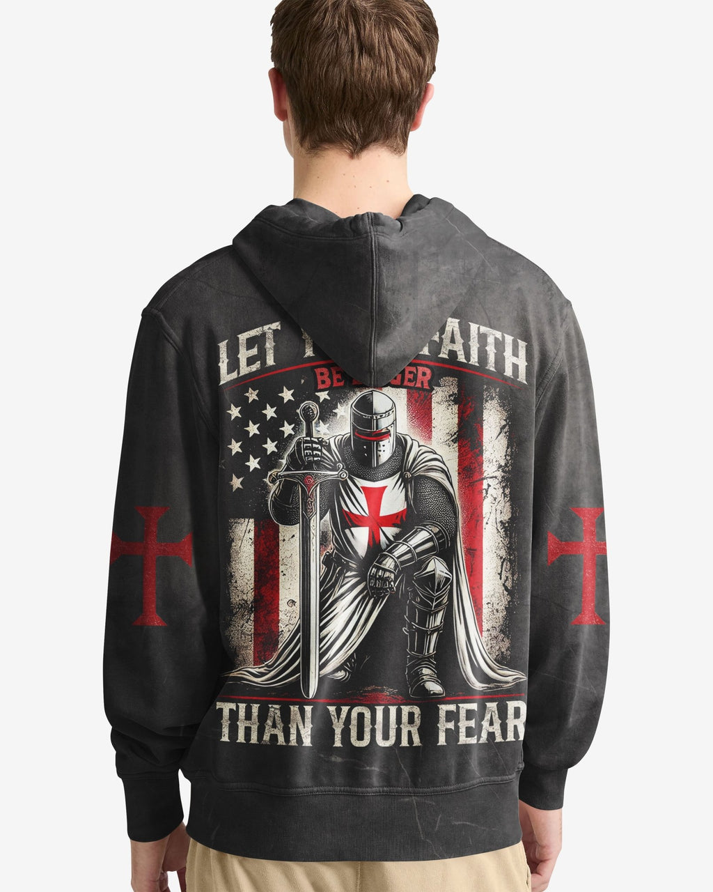 Let Your Faith Be Bigger Than Your Fear All Over Print Zip Hoodie - Christ Color