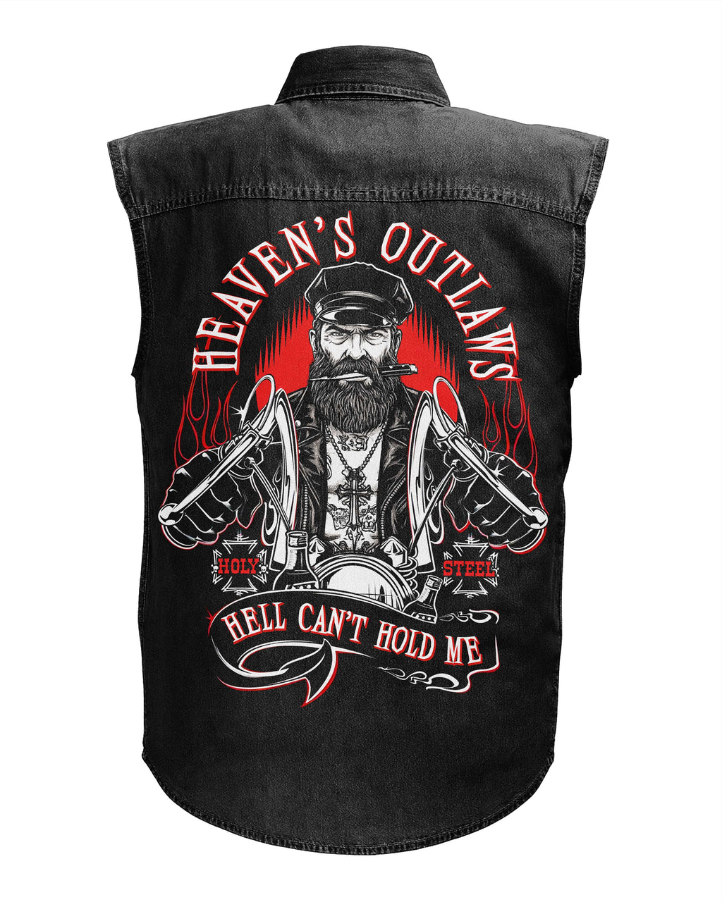 Heaven's Outlaws Sleevesless Denim T-Shirt