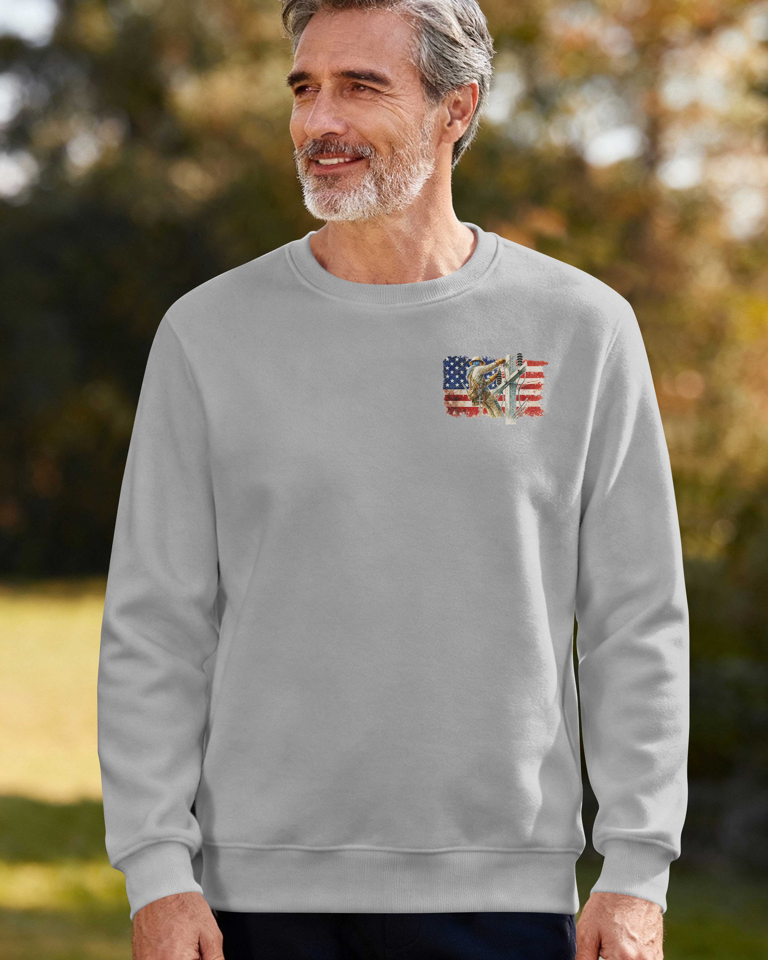 Retired Lineman Built By Grit Blessed By God Sweater