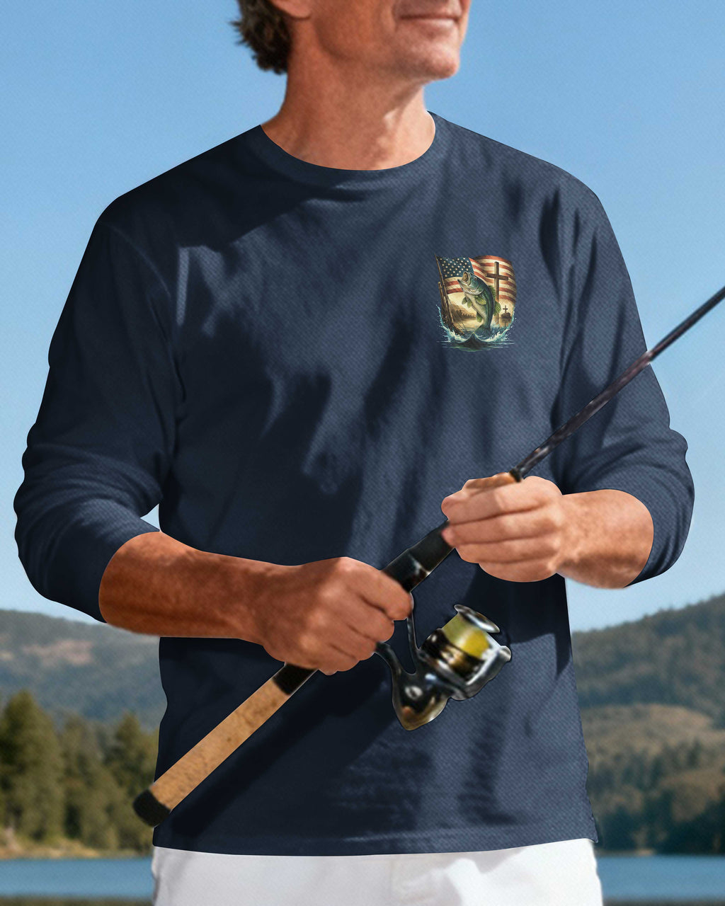 Hooked On Faith Anchored In Christ Long Sleeves T-Shirt
