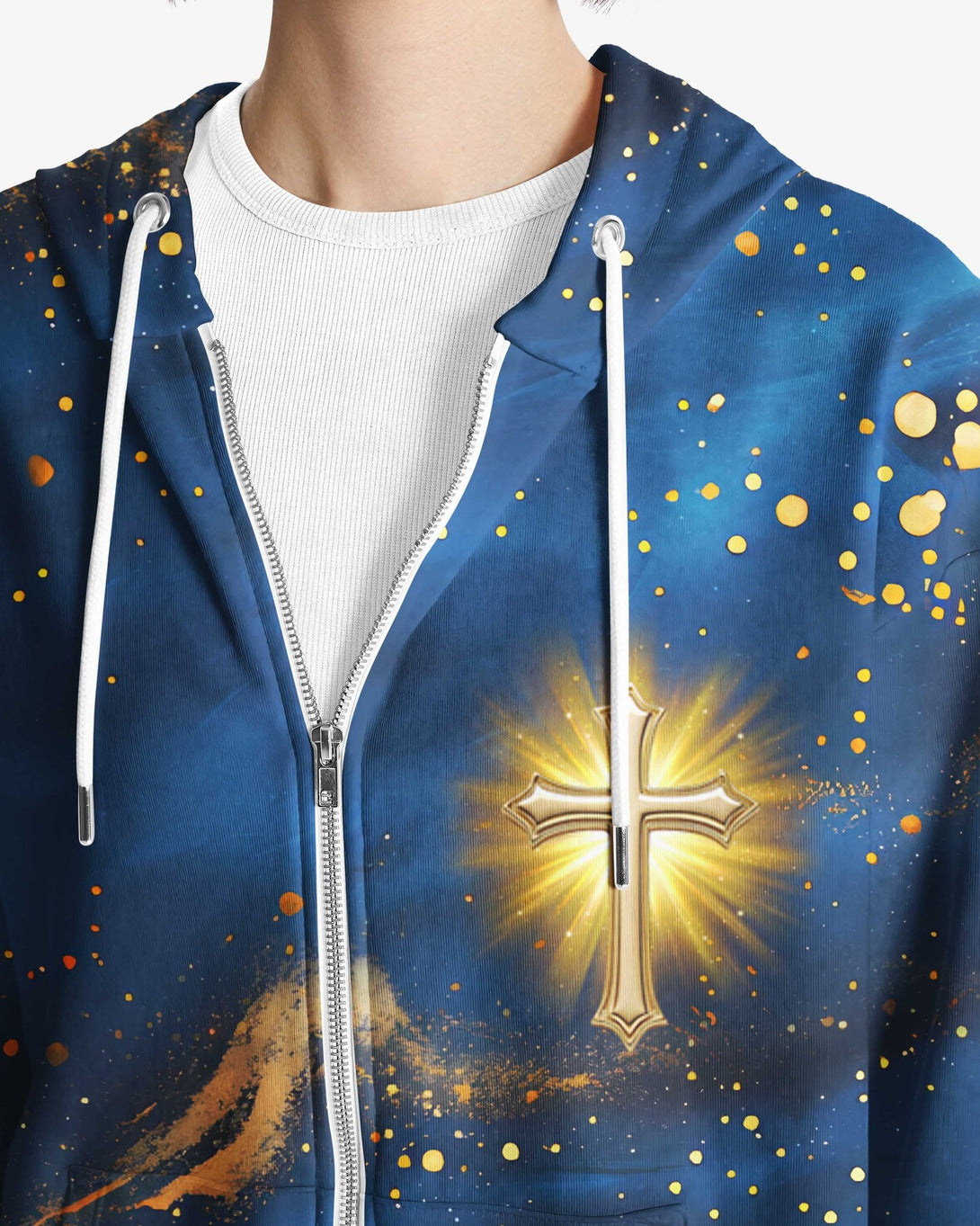 Faith Hope Love & Salvation All Over Print Zip Hoodie - Christ Color