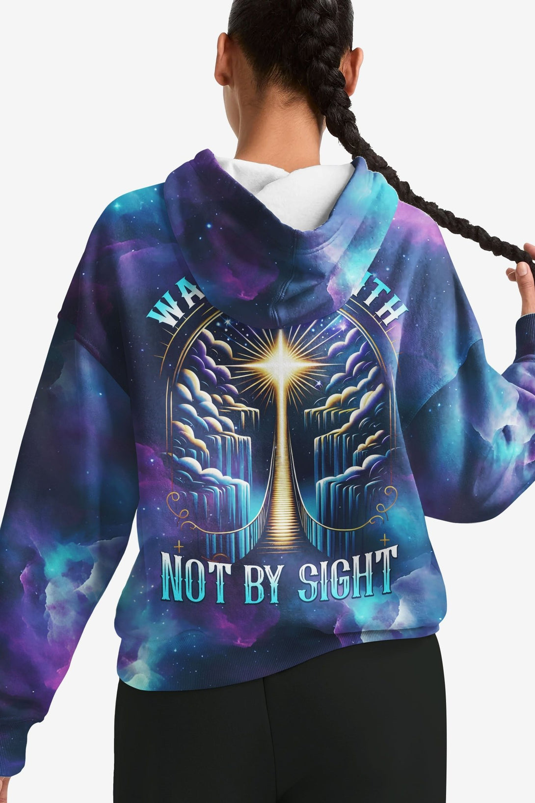 For We Walk By Faith Not By Sight All Over Print Hoodie - Christ Color