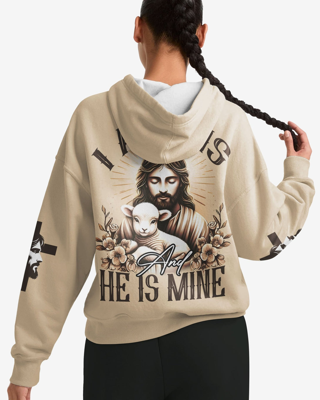 I Am His And He Is Mine All Over Print Hoodie - Christ Color
