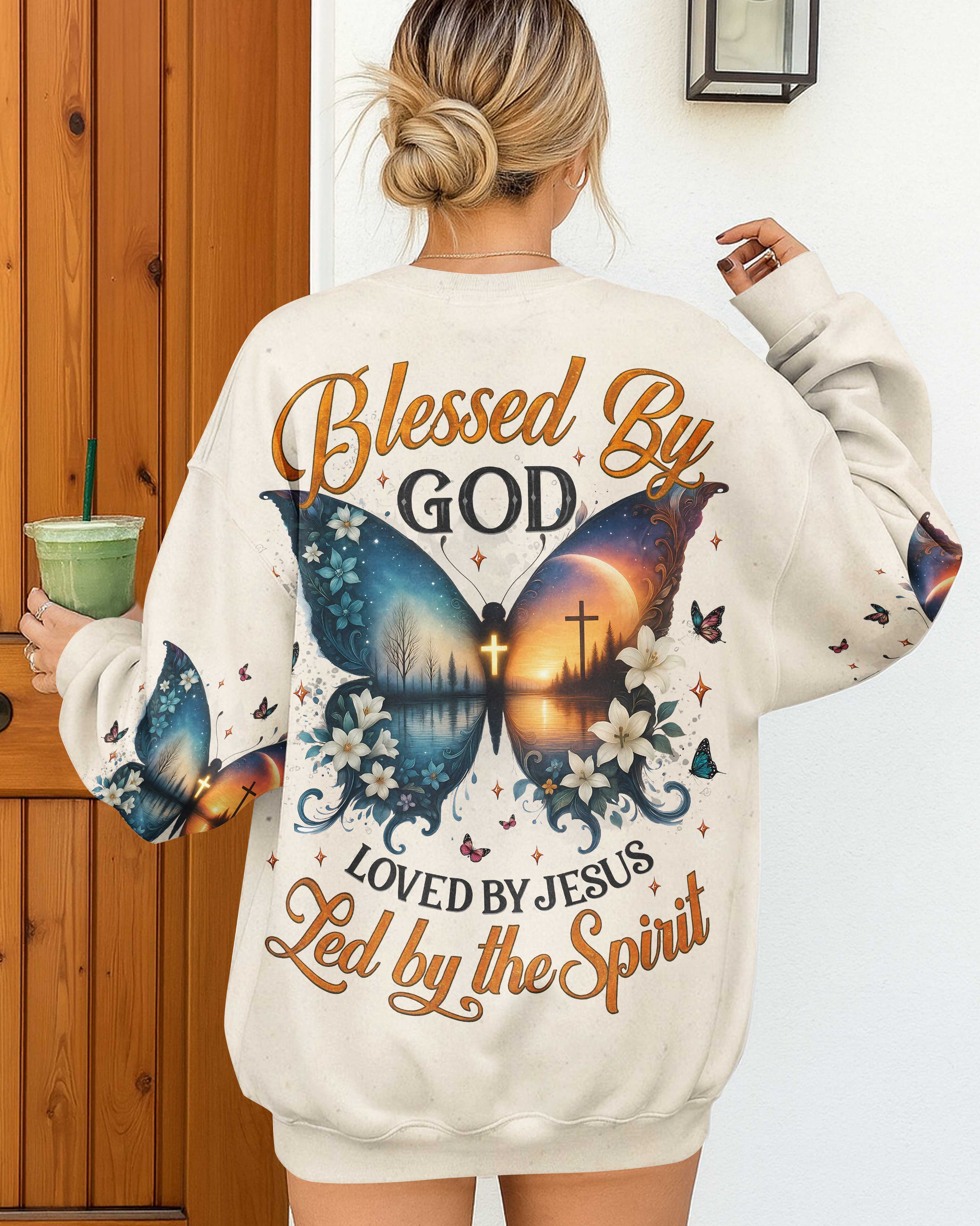 Blessed By God Loved By Jesus Led By The Spirit T-Shirt