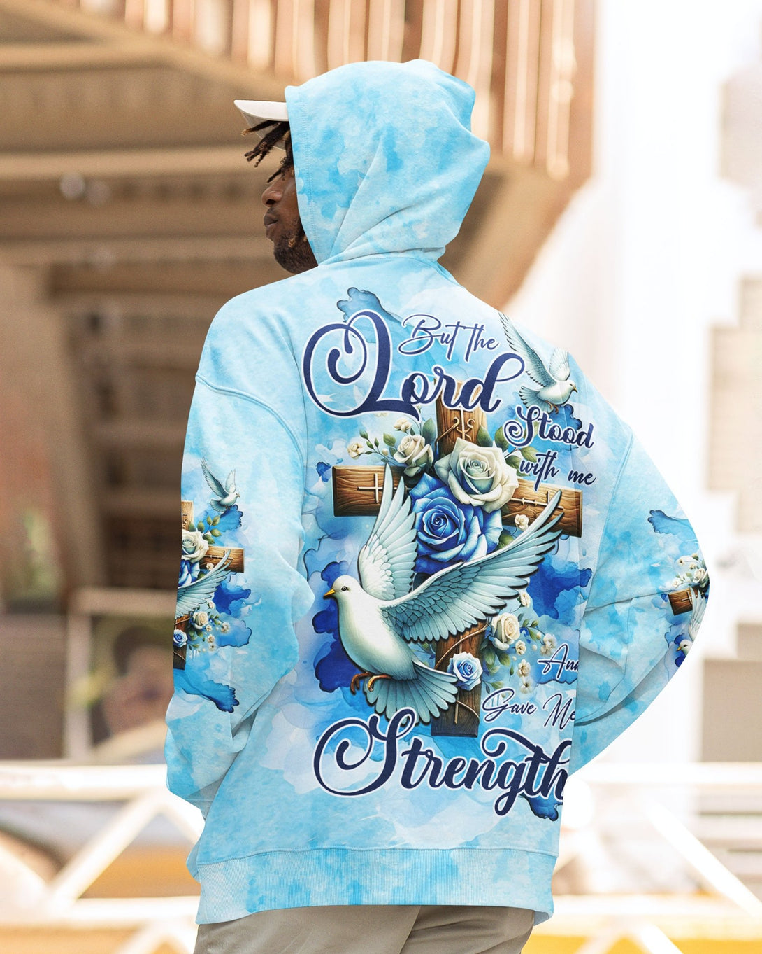 Lord Stood With Me And Gave Me Strength All Over Print Hoodie - Christ Color