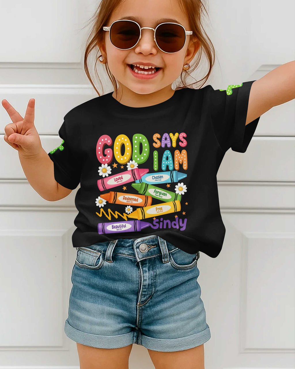 God Says I Am Pencil T-Shirt Kid