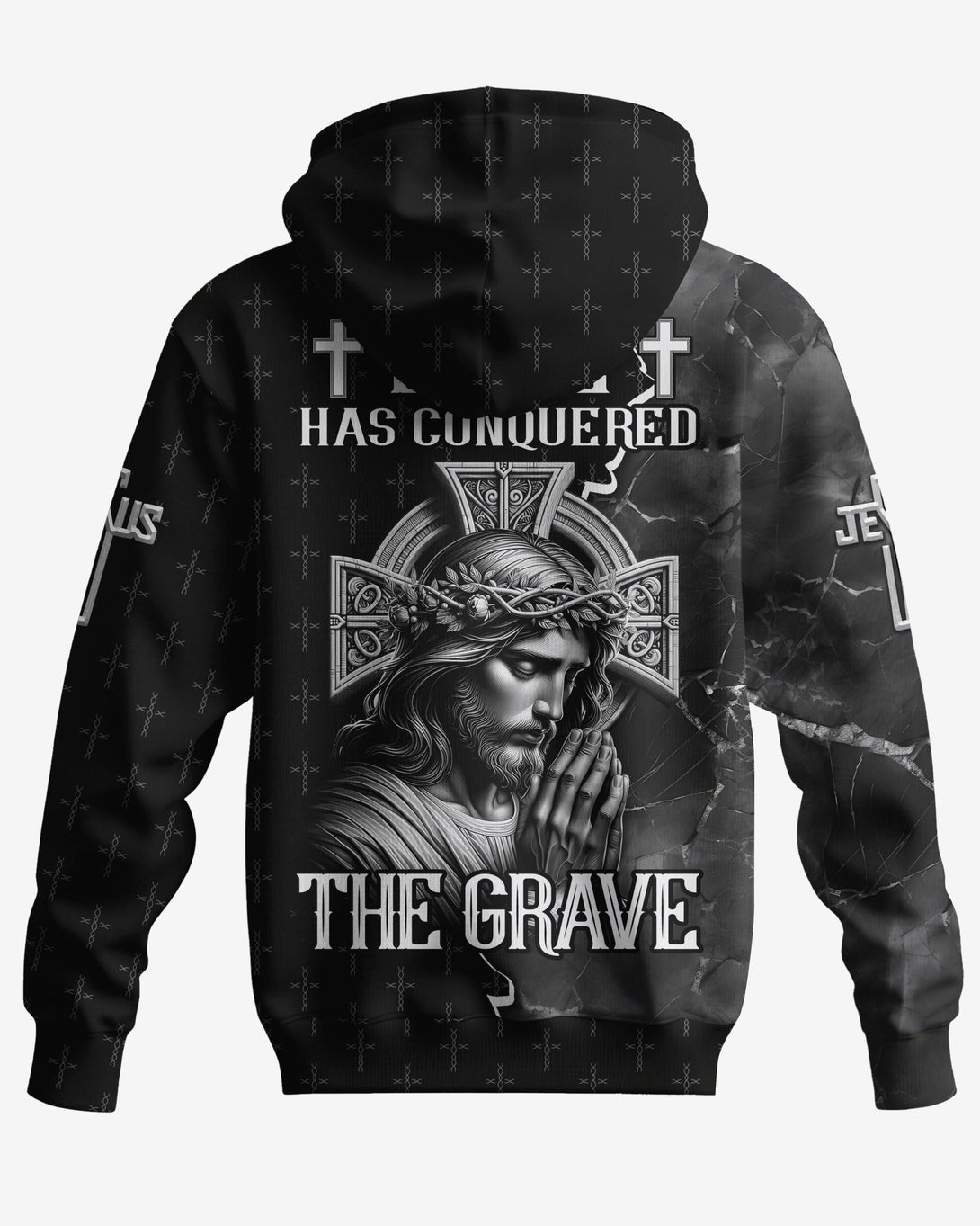 Love Has Conquered The Grave All Over Print Zip Hoodie - Christ Color