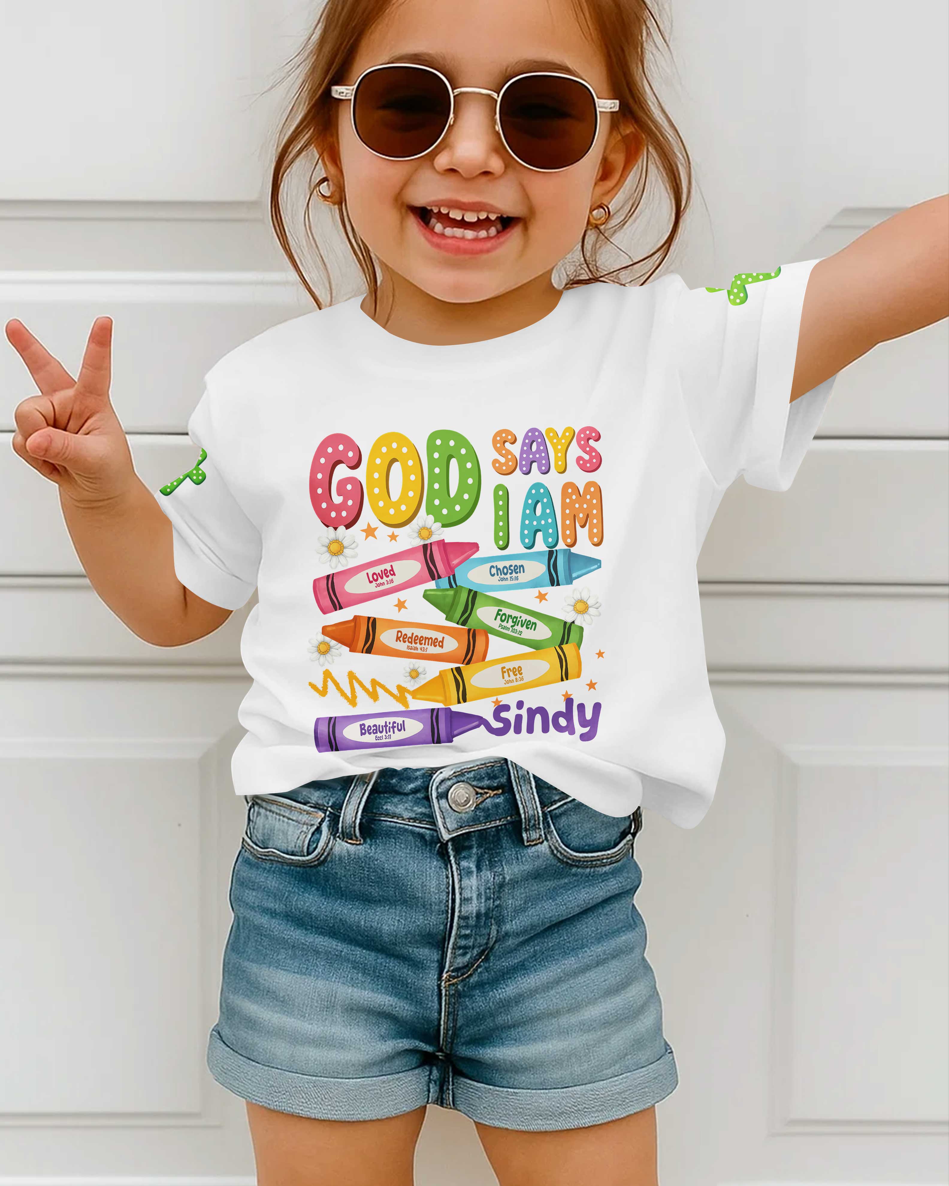 God Says I Am Pencil T-Shirt Kid