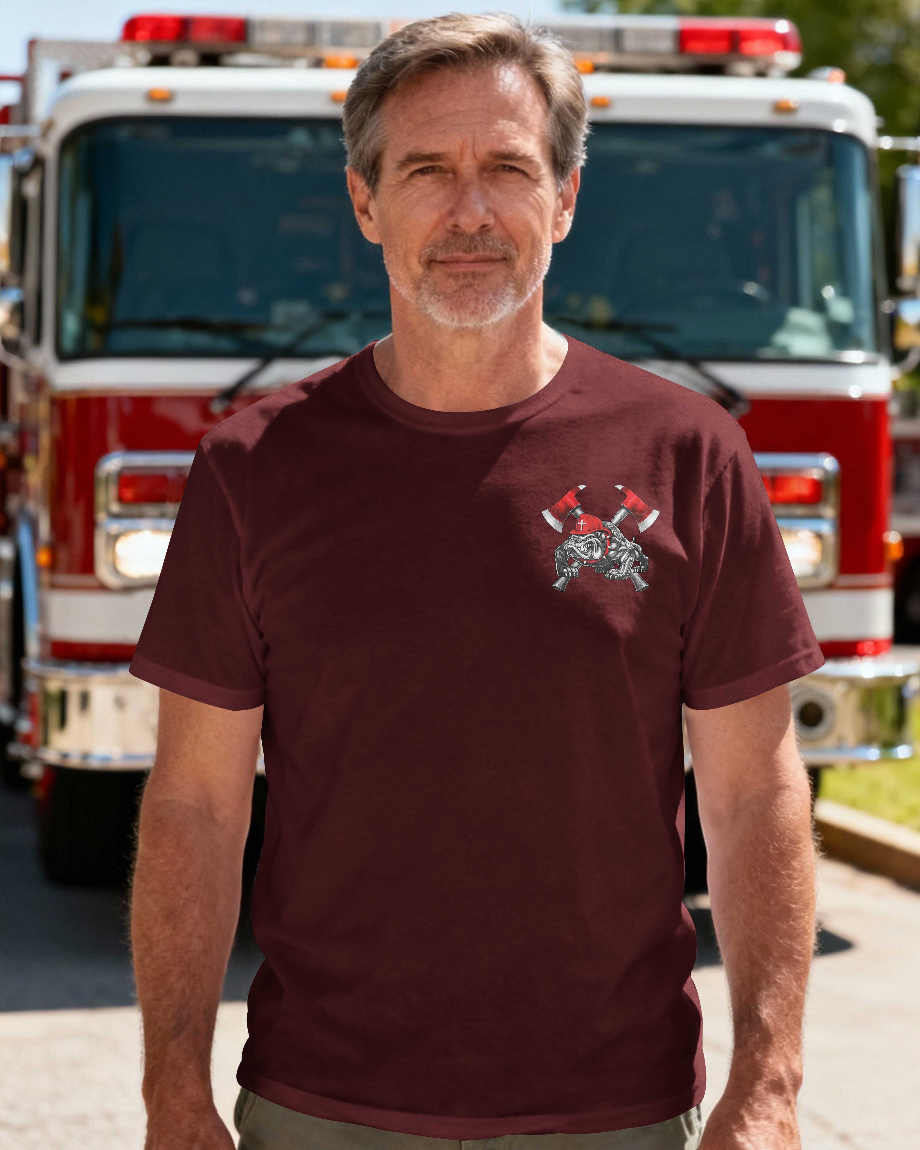 First In Last Out By Duty Redeemed By Faith T-Shirt