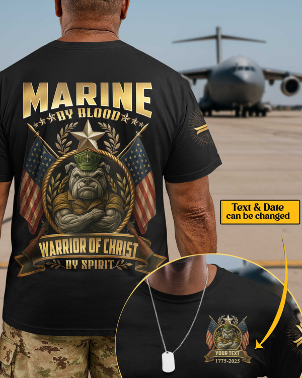 Marine By Blood Warrior Of Christ By Spirit Shirt