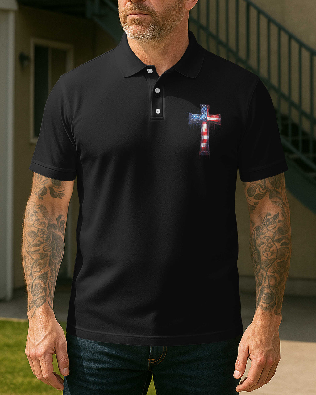 A Child Of God All Over Print Polo T-Shirt