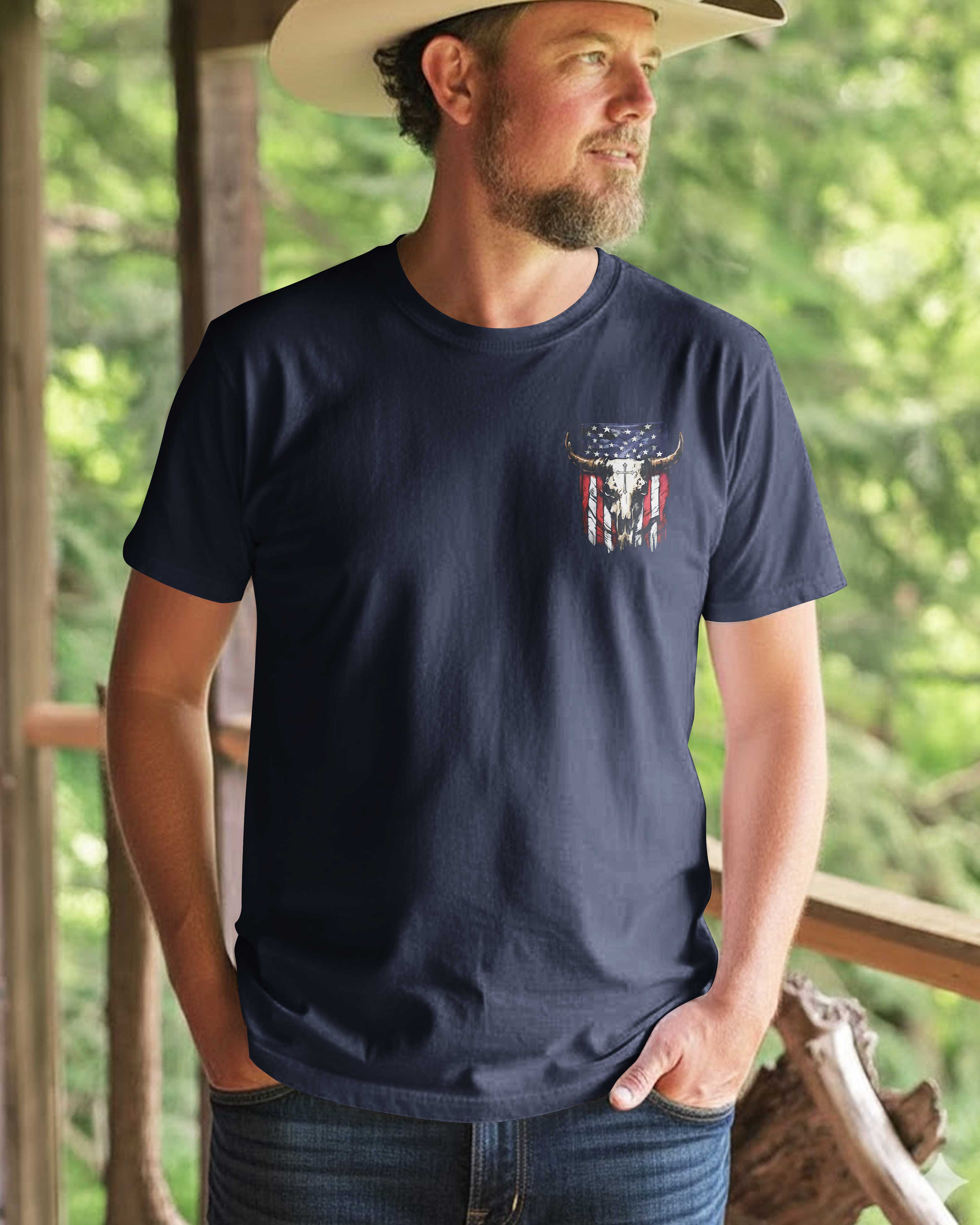 Cowboy By Blood Christian By Grace T-Shirt