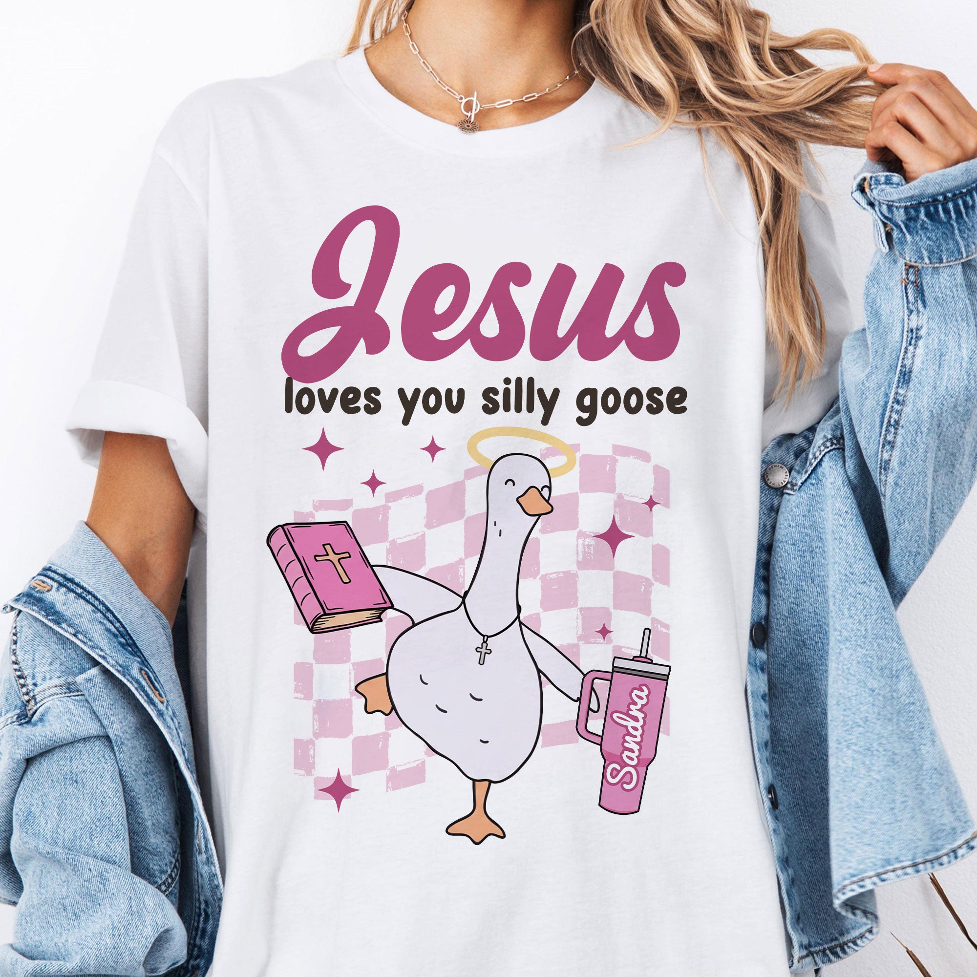 Jesus Loves You Silly Goose Personalized T-Shirt