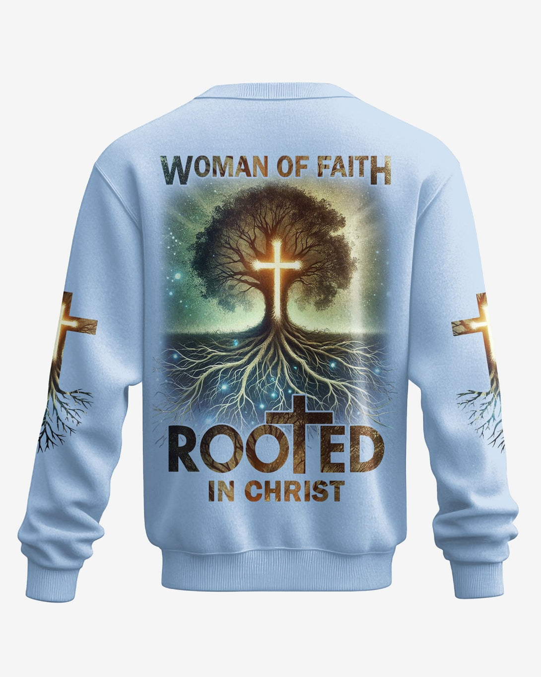 Woman Of Faith Rooted In Christ All Over Print Sweater - Christ Color