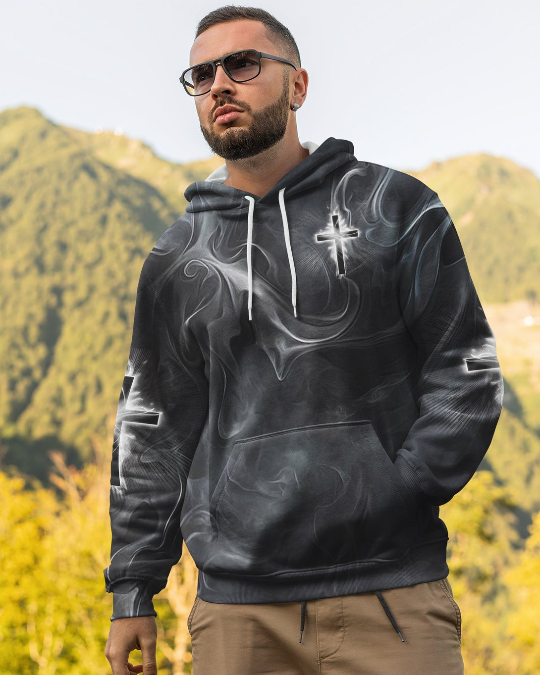 A Child Of God A Man Of Faith All Over Print Hoodie - Christ Color