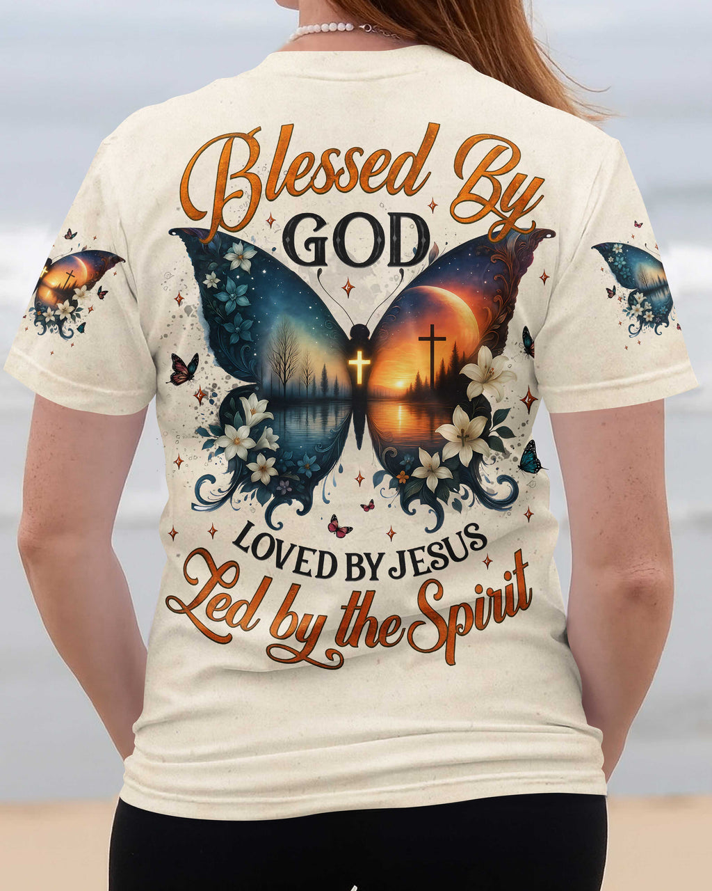 Blessed By God Loved By Jesus Led By The Spirit T-Shirt
