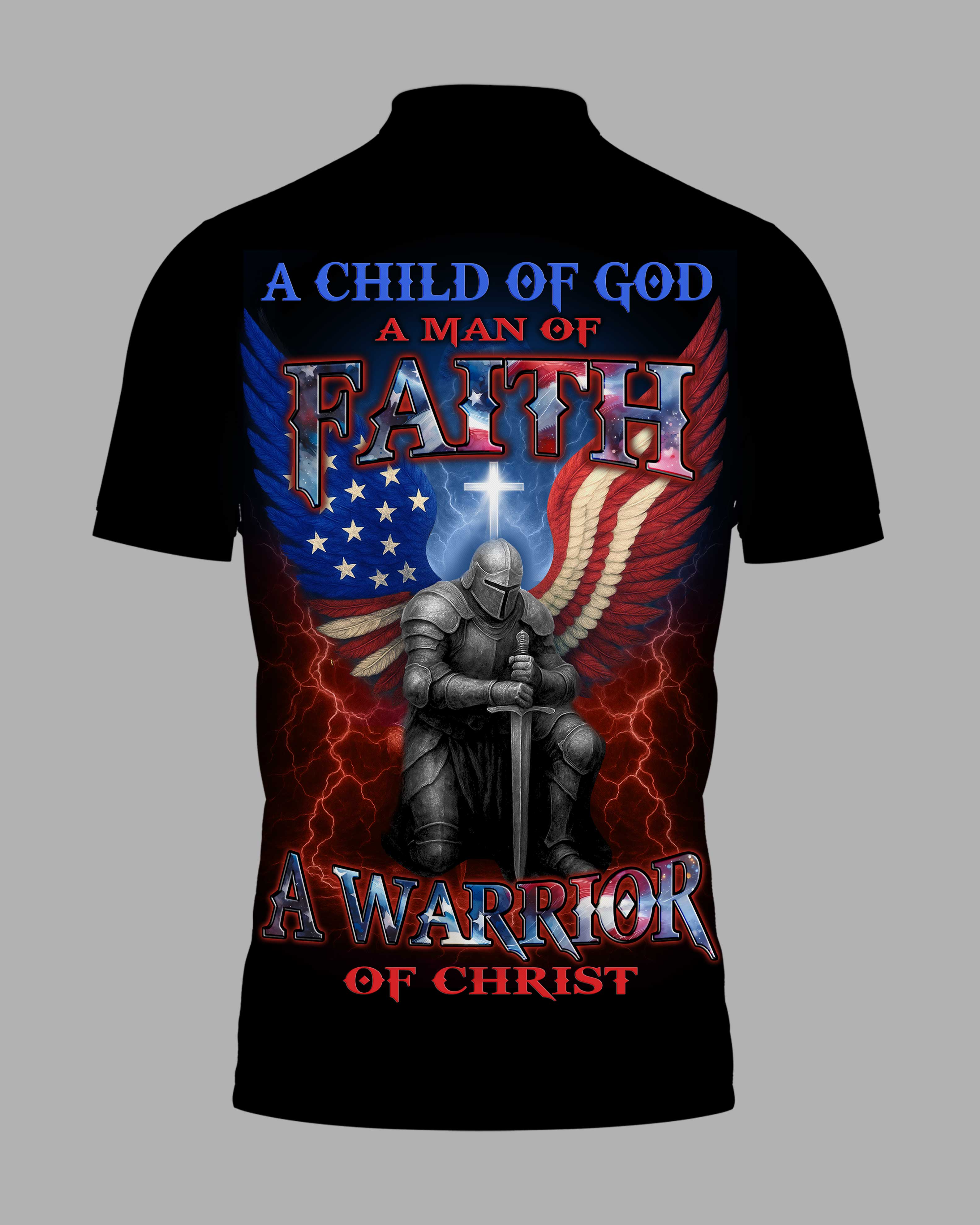 A Child Of God All Over Print Polo T-Shirt