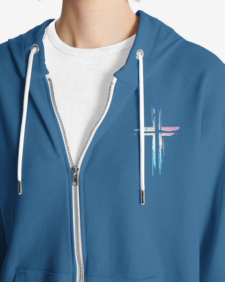 Unchanging In A Changing World All Over Print Zip Hoodie - Christ Color