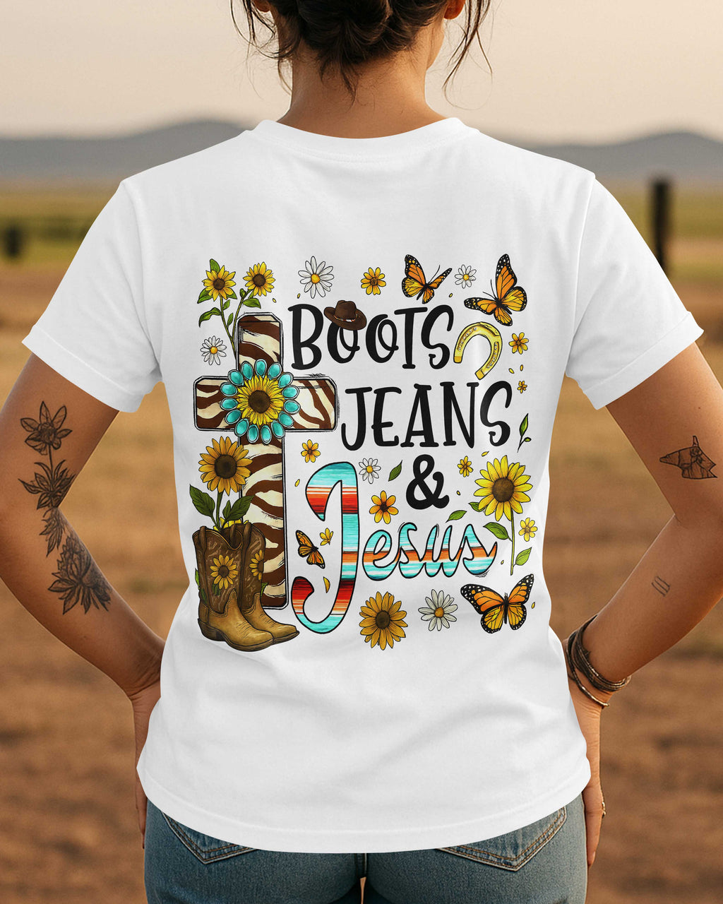 Boots Jeans & Jesus T-Shirt
