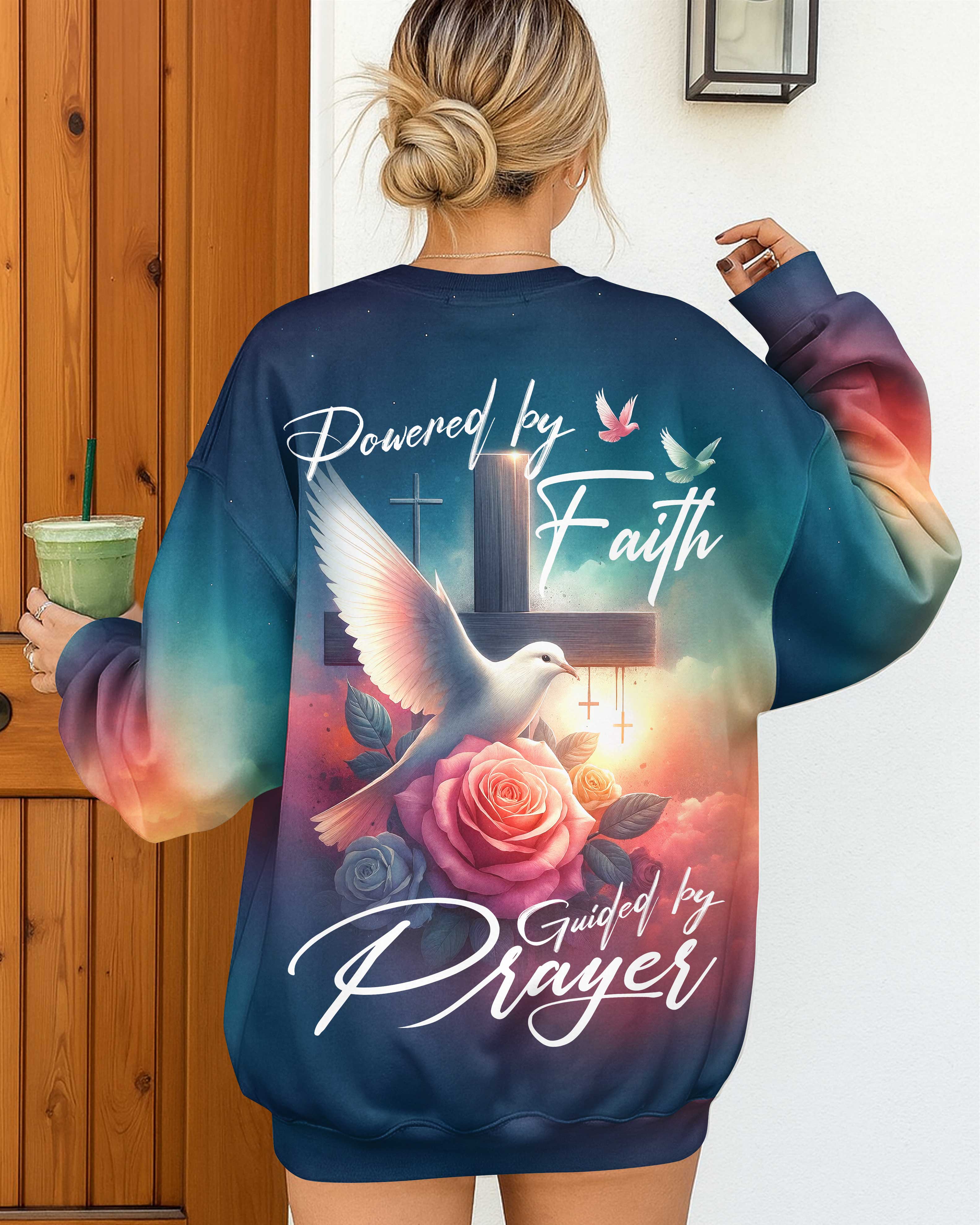 Powered By Faith Guided By Prayer T-Shirt