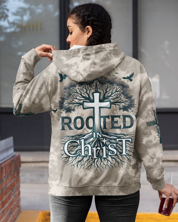 Rooted In Christ All Over Print Zip Hoodie - Christ Color