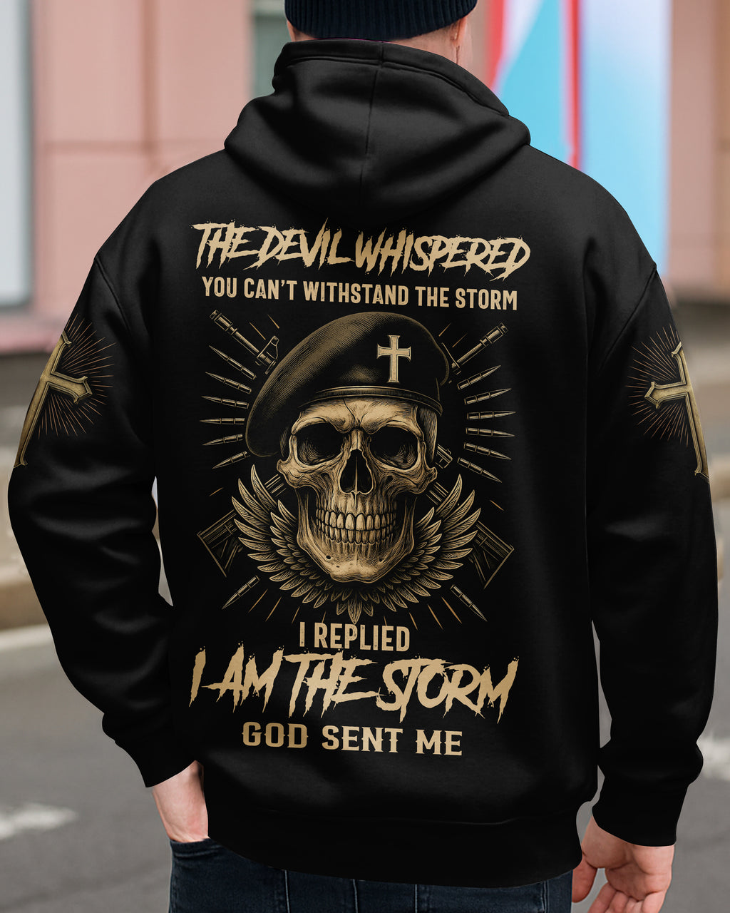 Personalized The Devil Whispered You Can't Withstand The Storm T-Shirt