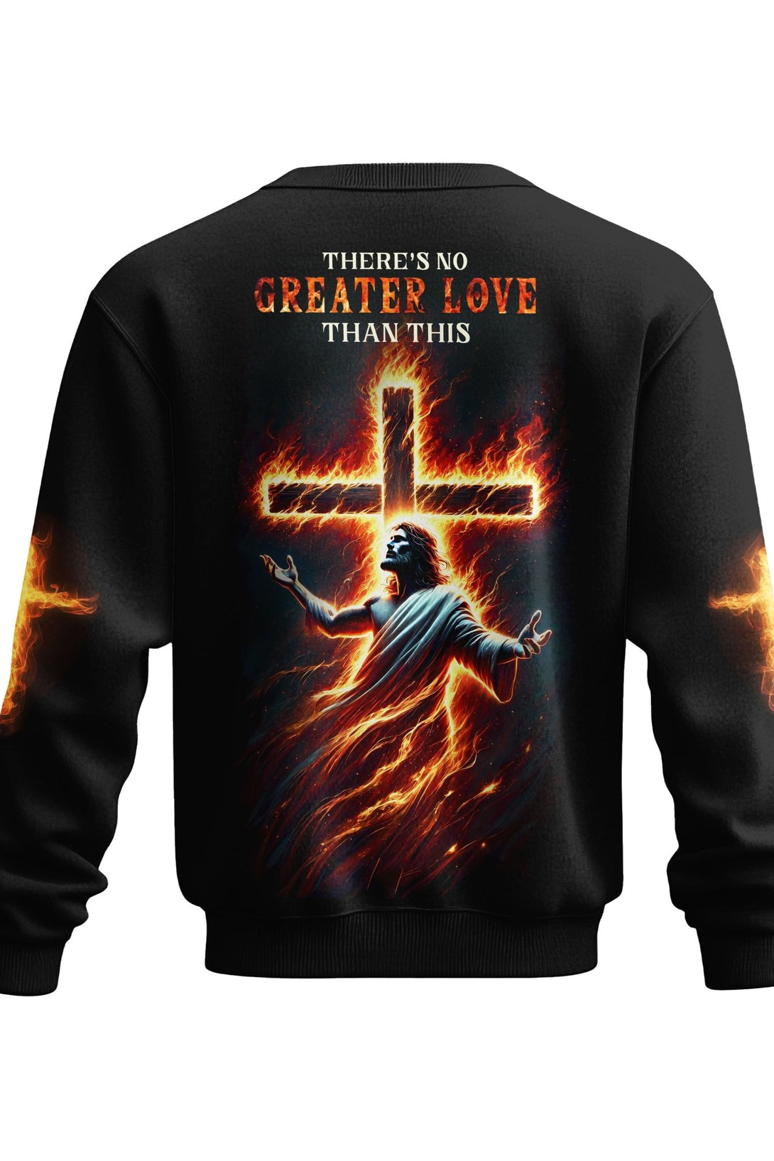 There's No Greater Love Than This All Over Print Sweater - Christ Color