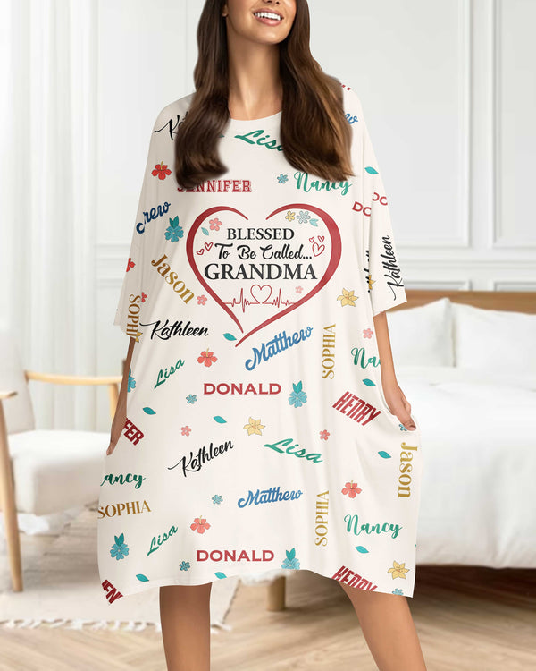 Blessed To Be Called Grandma All Over Print Sleep Tee