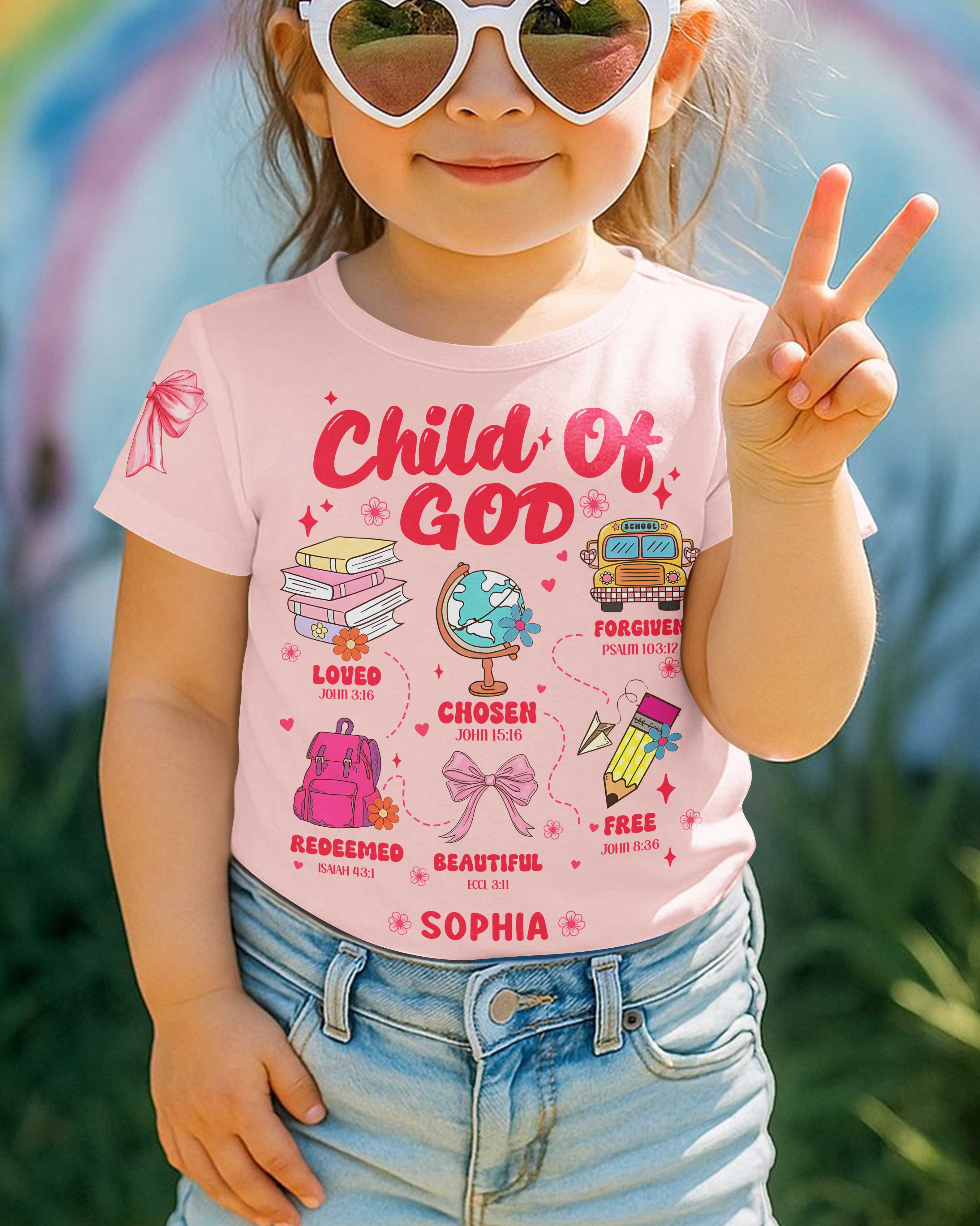 Child Of God T-Shirt Kid For Back To School