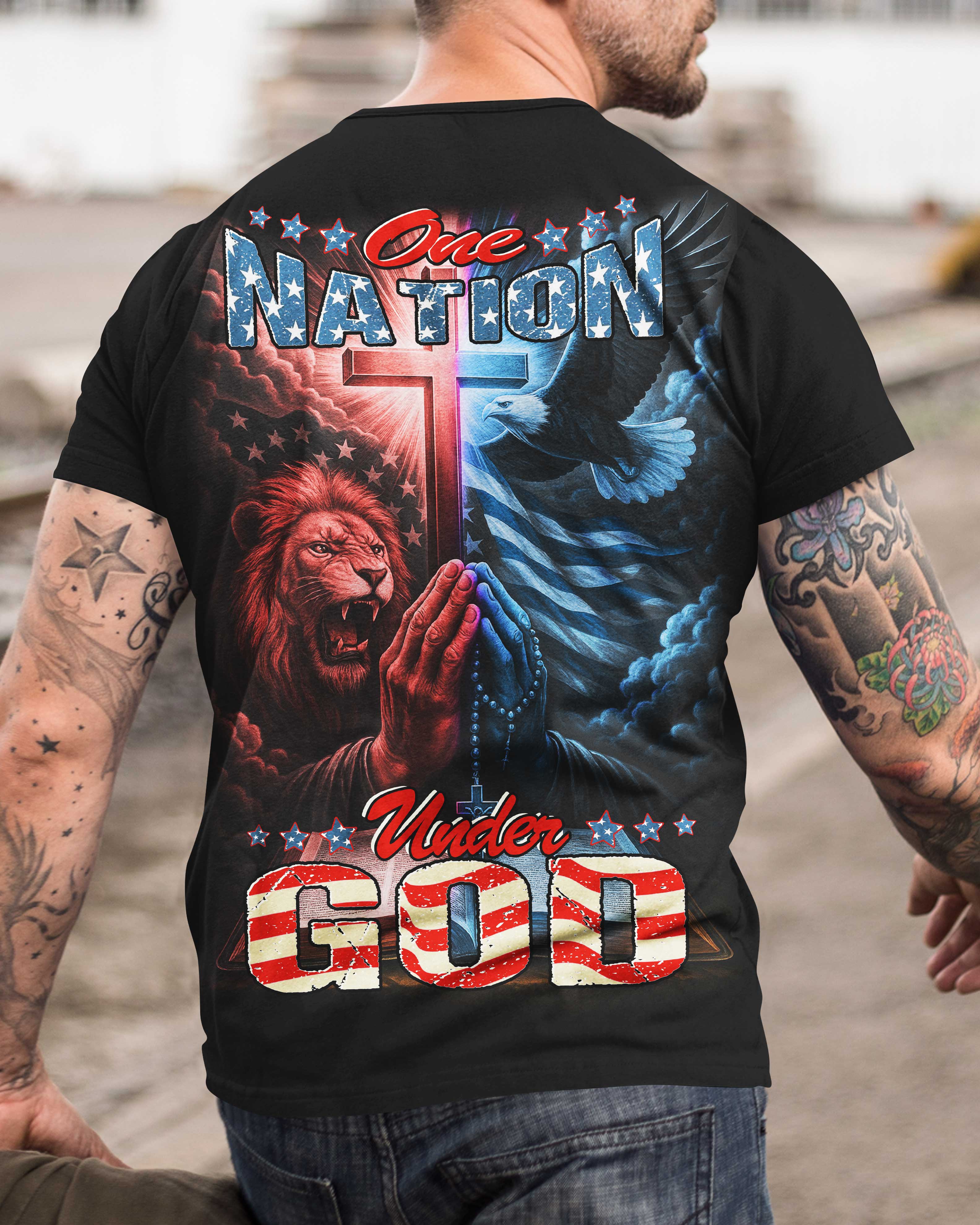 One Nation Under God All Over Print T-Shirt