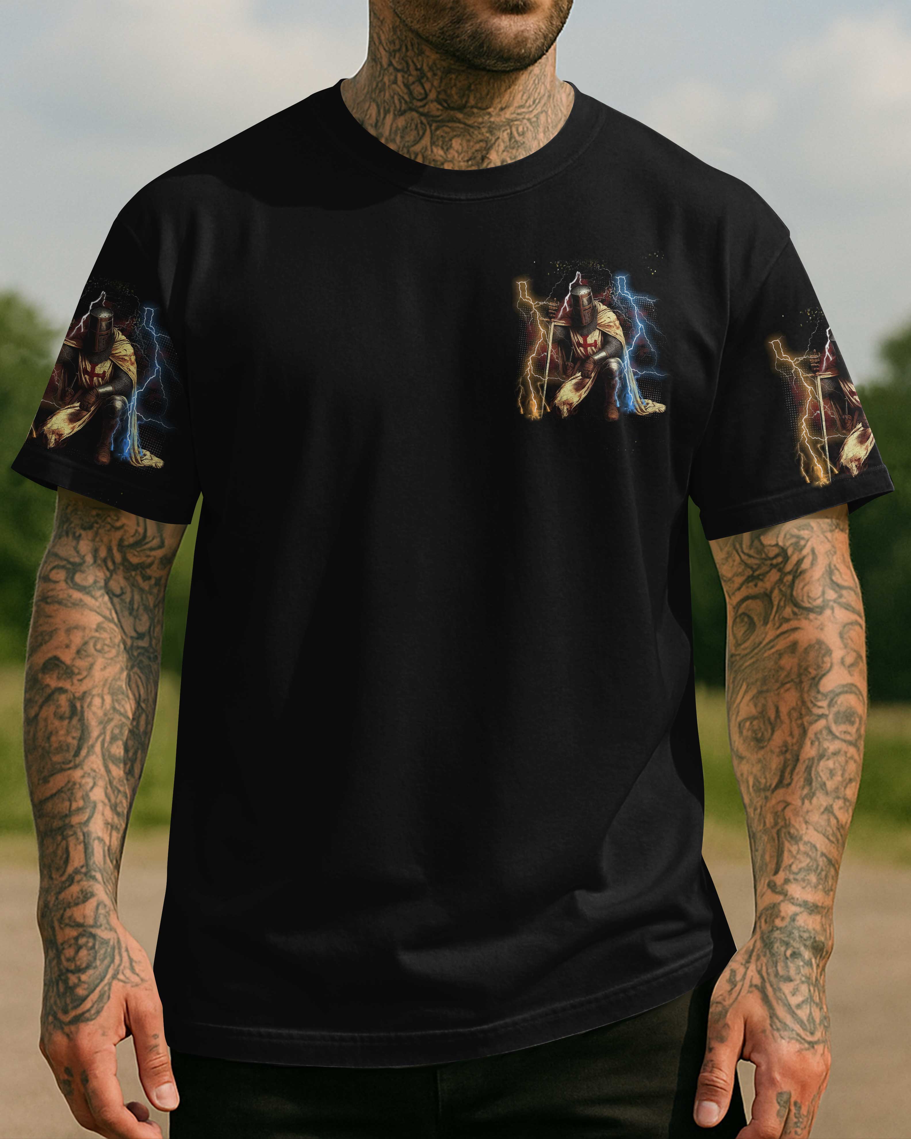 He Who Kneels Before God Can Stand Before Anyone All Over Print T-Shirt