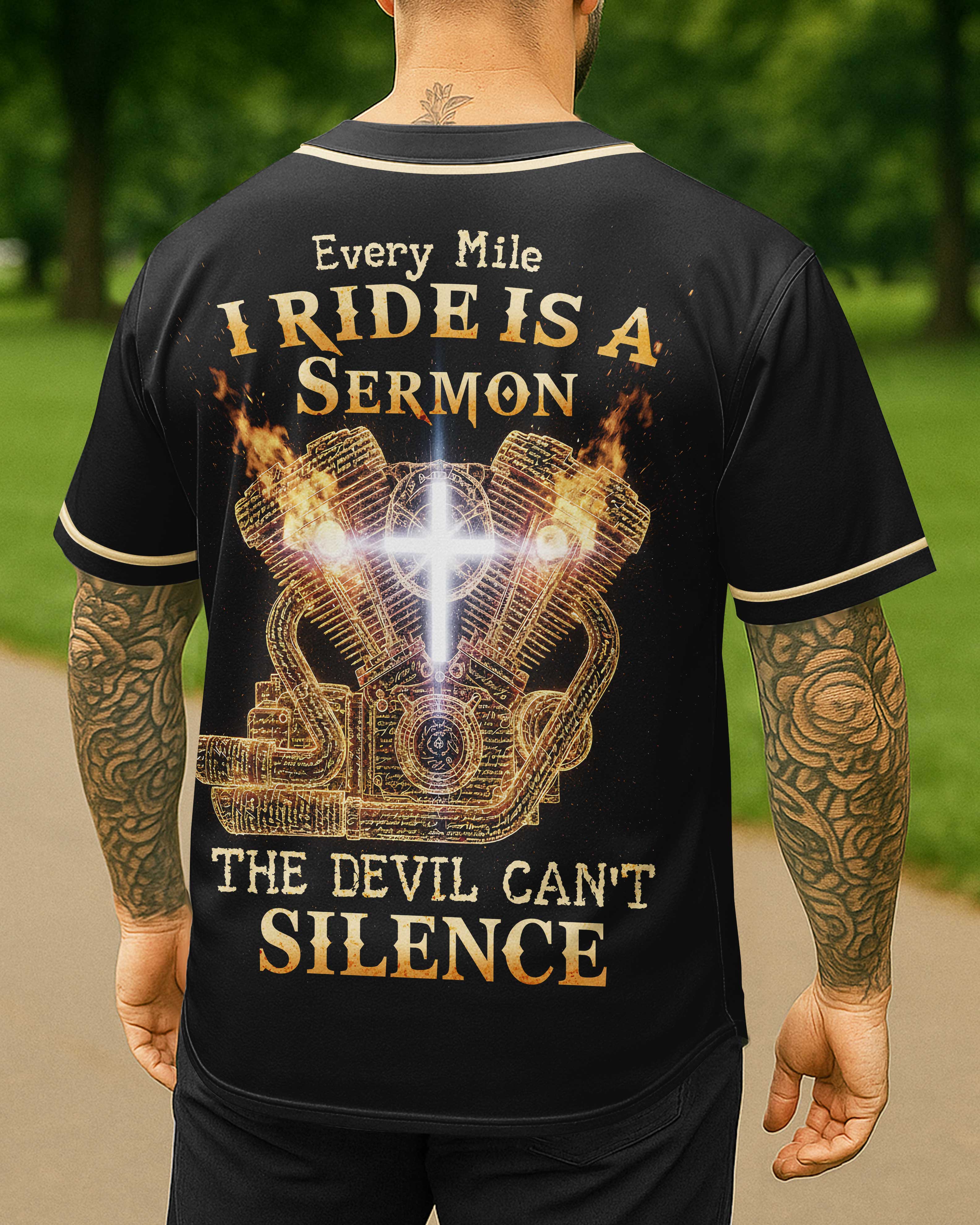 Every Mile I Ride Is A Sermon The Devil Can't Silence All Over Print Jersey